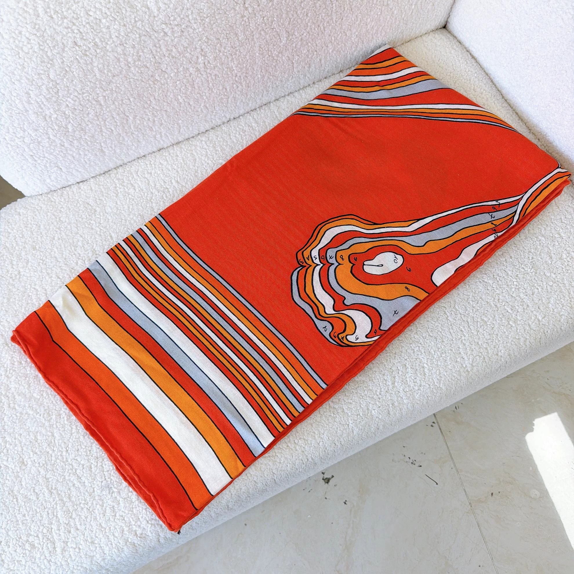 Hermes Hermes Orange Horsehead Cashmere Scarf 140x140cm NWT 92 Size ONE SIZE - 2 Thumbnail