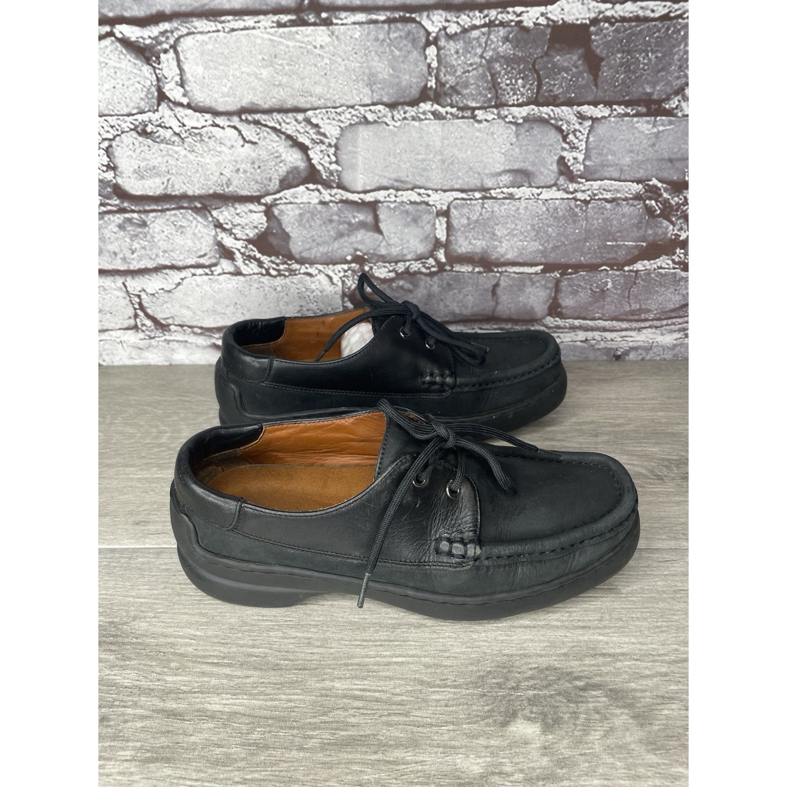 Bally Bally Grimsela Black Leather Moc Toe VTG Oxfords Shoes Women Size US 5.5 / IT 35.5 - 15 Thumbnail