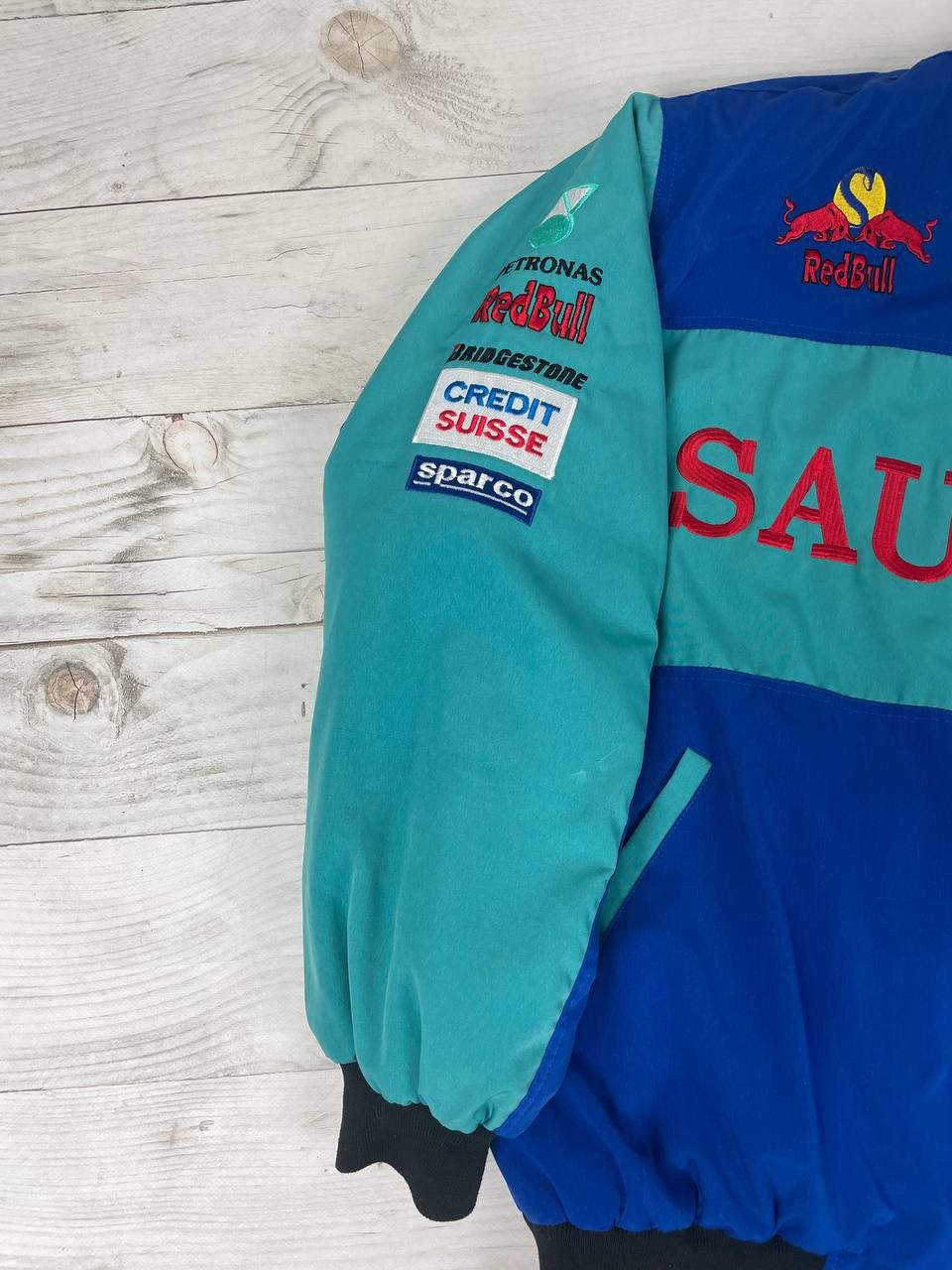 Vintage Red Bull Sauber F1 Racing Bomber Jacket 90s 3XL