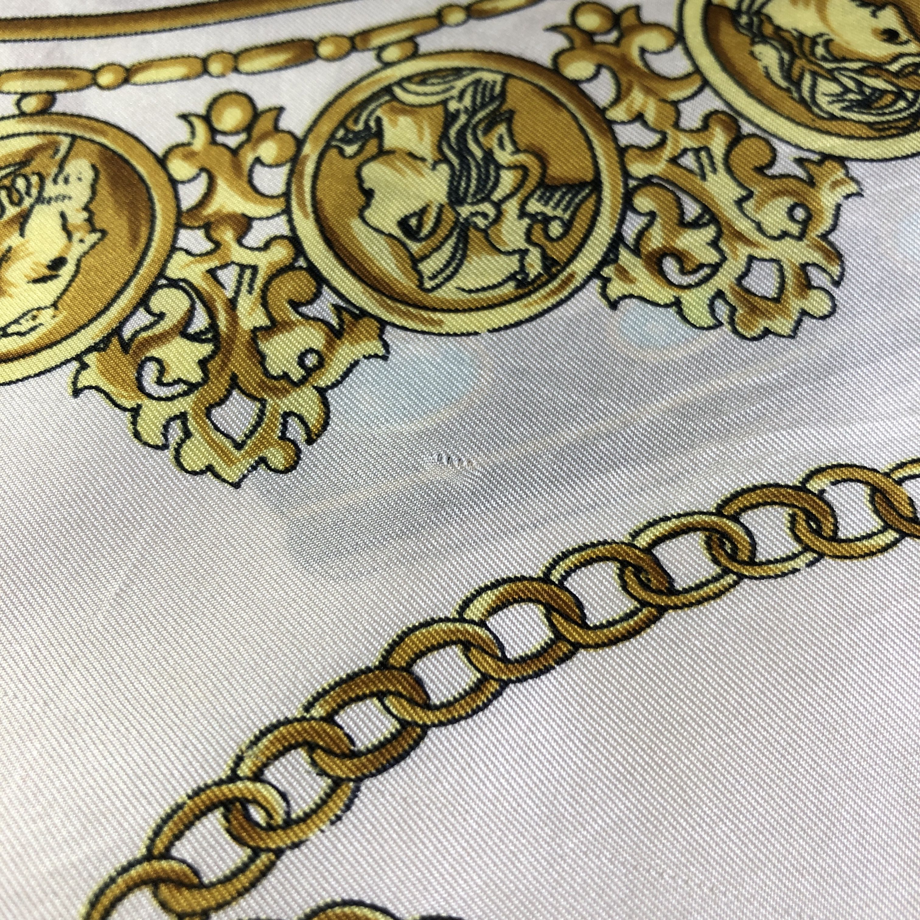Japanese Brand Luxury Baroque Design Hand Rolled Silk Scarf M1008 Size ONE SIZE - 8 Thumbnail