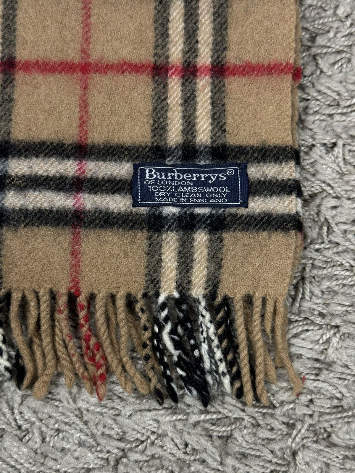 Burberry Vintage wool scarf Burberry’s 90s original luxury item Size ONE SIZE - 2 Thumbnail