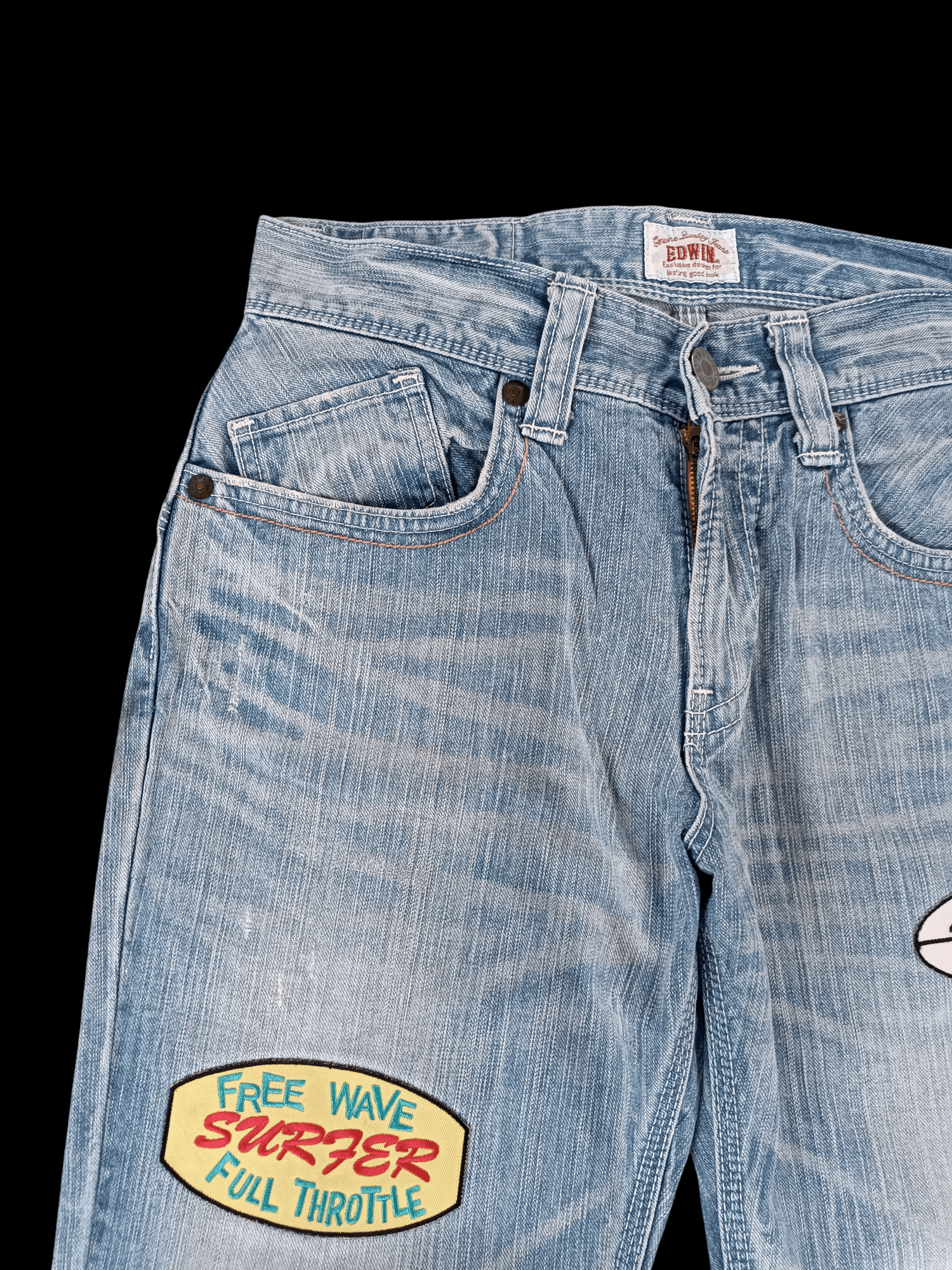 Edwin FLARE EDWIN XVS WHISKERS FADED & RUSTY BUCKLE BACK DENIM Size US 31 - 10 Thumbnail