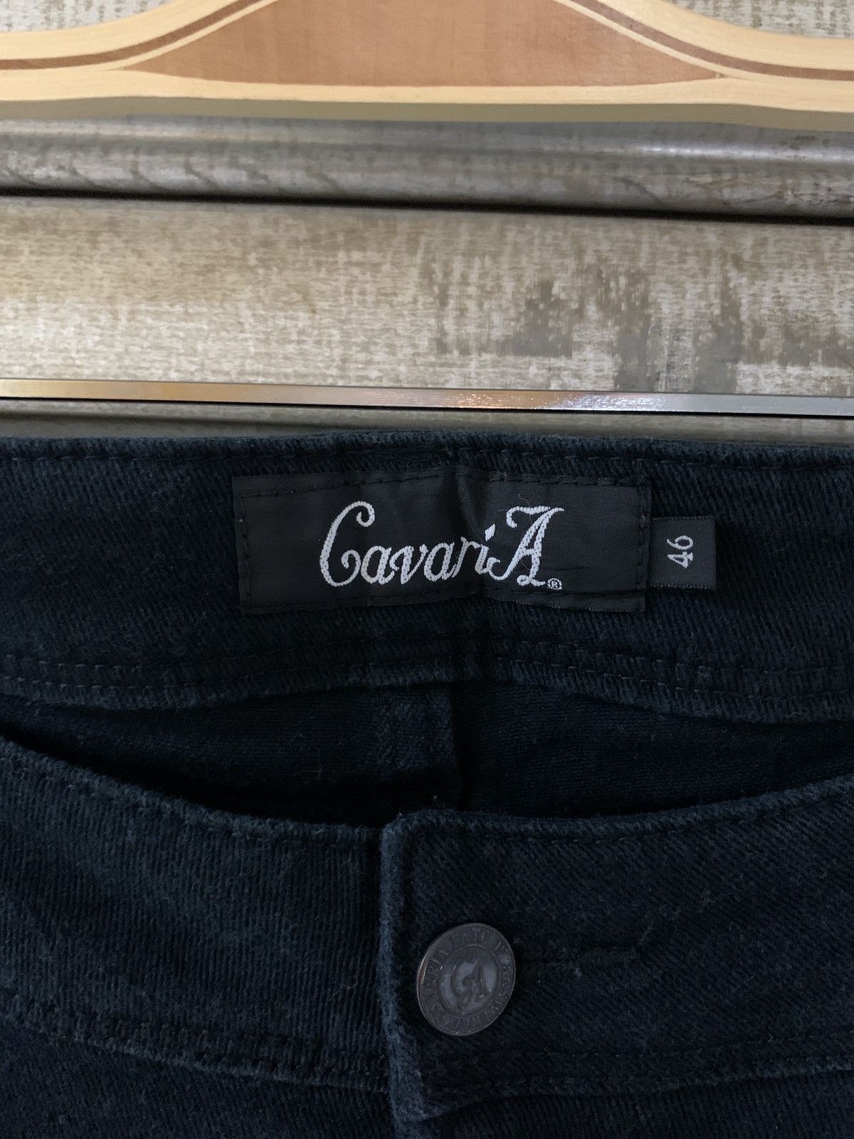 If Six Was Nine CavariA j-cut black denim pants Size US 32 / EU 48 - 8 Thumbnail