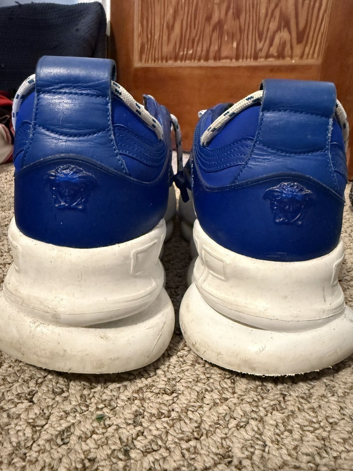 Versace Versace Chain Reaction Mesh Rubber Suede Blue 46 Size US 12 / EU 45 - 9 Thumbnail