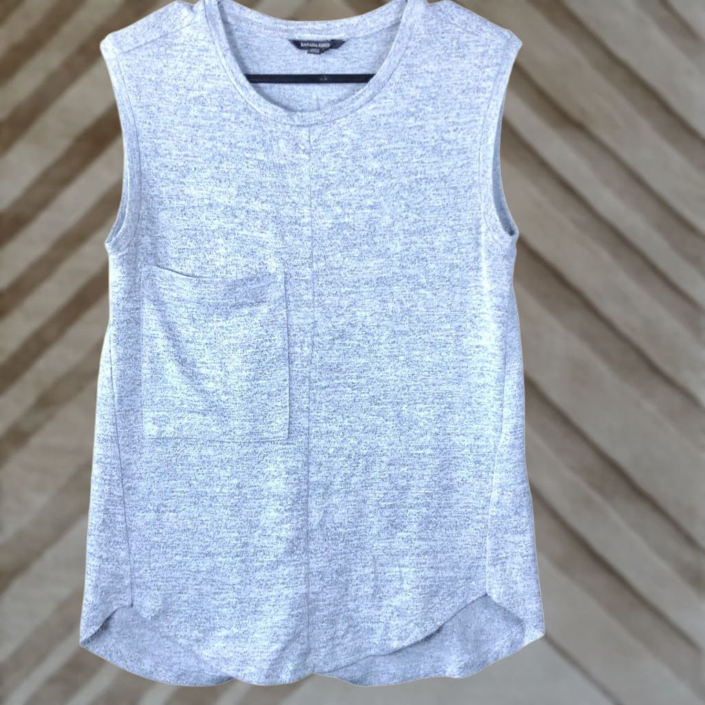 Banana Republic Banana Republic Womens Shirt Gray Threadsoft Sleeveless Crew Neck Stretch XS Size XS / US 0-2 / IT 36-38 - 1 Thumbnail