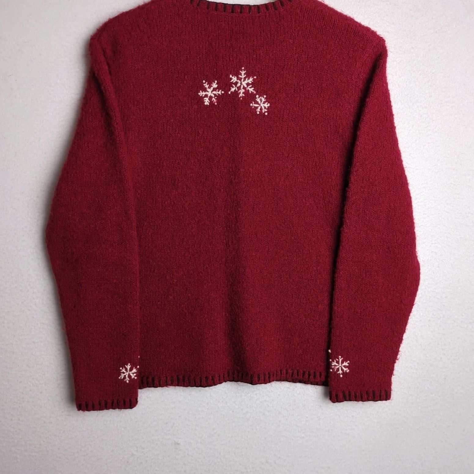 Croft & Barrow VINTAGE Croft & Barrow Women's Red Christmas Teddy Bear Button Cardigan Sweater Medium Size M / US 6-8 / IT 42-44 - 2 Thumbnail