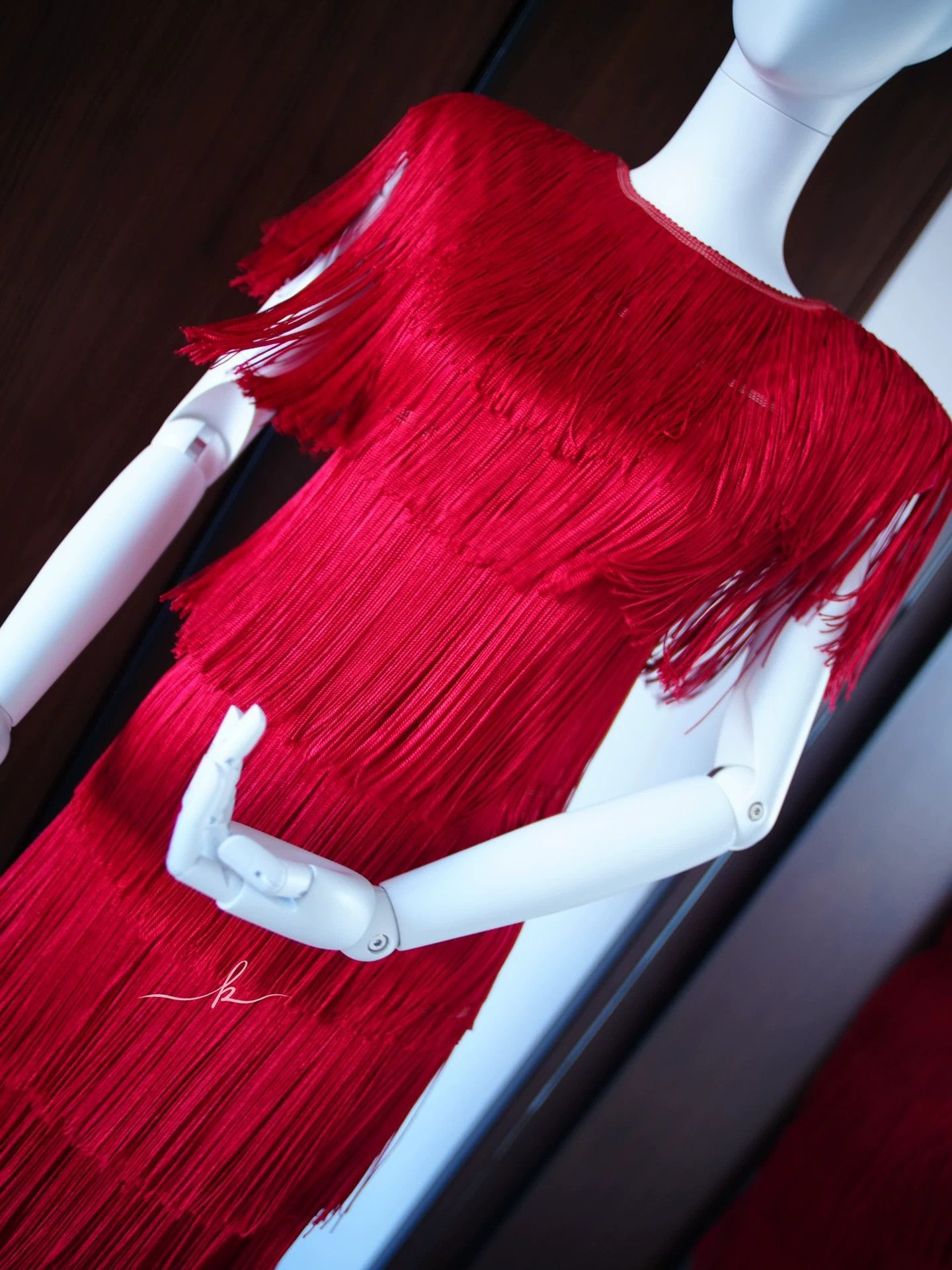 Vintage American Vintage Scarlet Red Flapper Dress S/XS Size S / US 4 / IT 40 - 1 Thumbnail