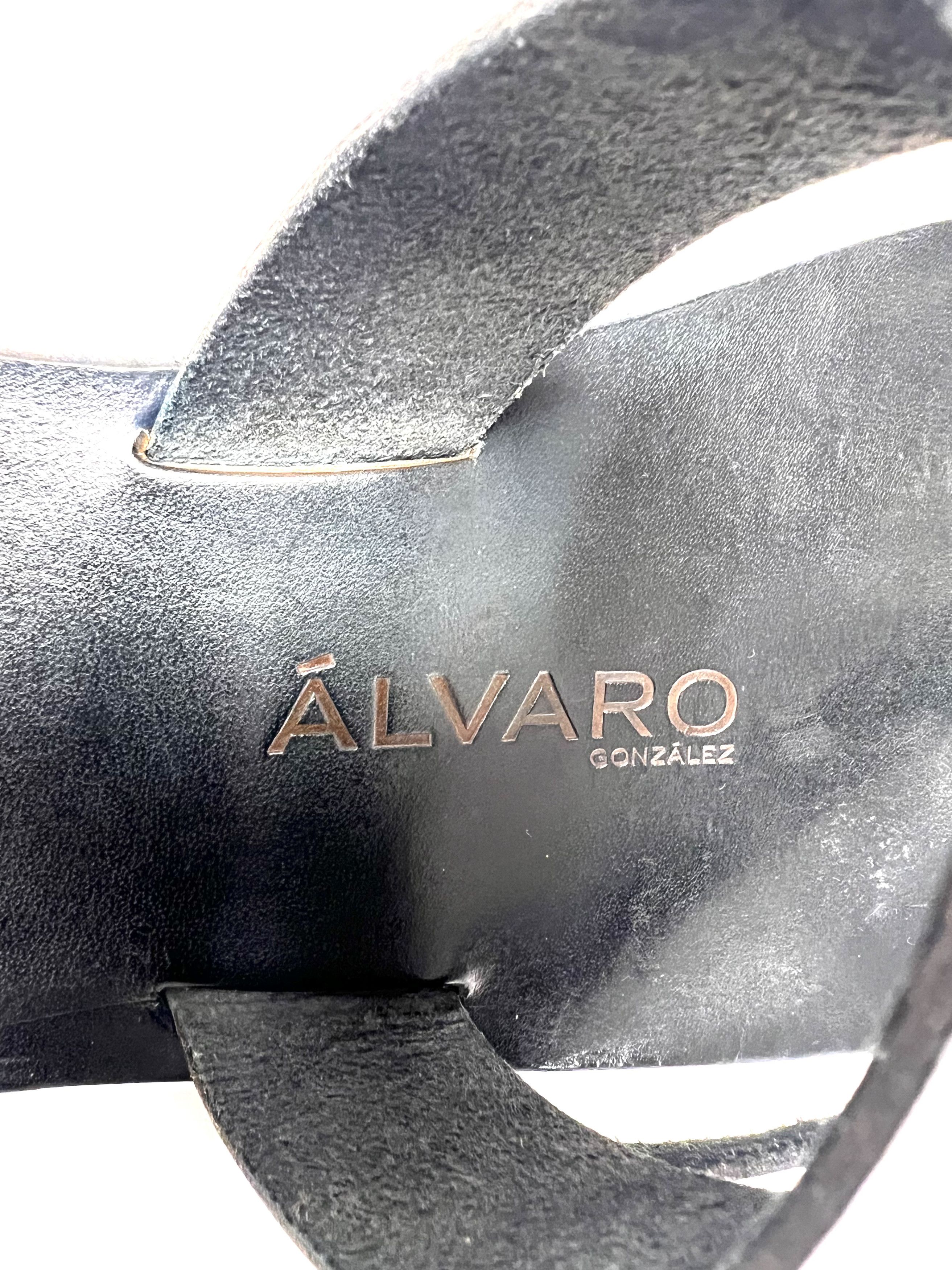 Other ALVARO GONZALEZ BLEU LEATHER HAND MADE SLIDE / SANDAL Size US 11 / EU 44 - 18 Thumbnail