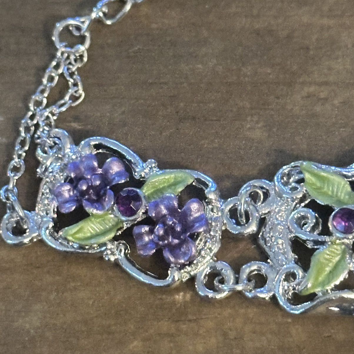 Other Filigree purple flower bracelet Size ONE SIZE - 4 Thumbnail