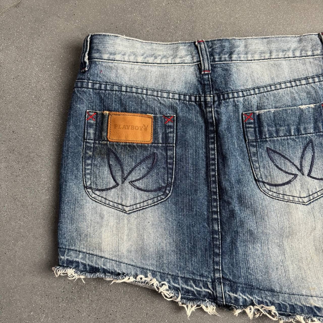 Japanese Brand × Playboy Playboy Y2K Vintage 2000's Washed Skirt Size 30" / US 8 / IT 44 - 6 Thumbnail
