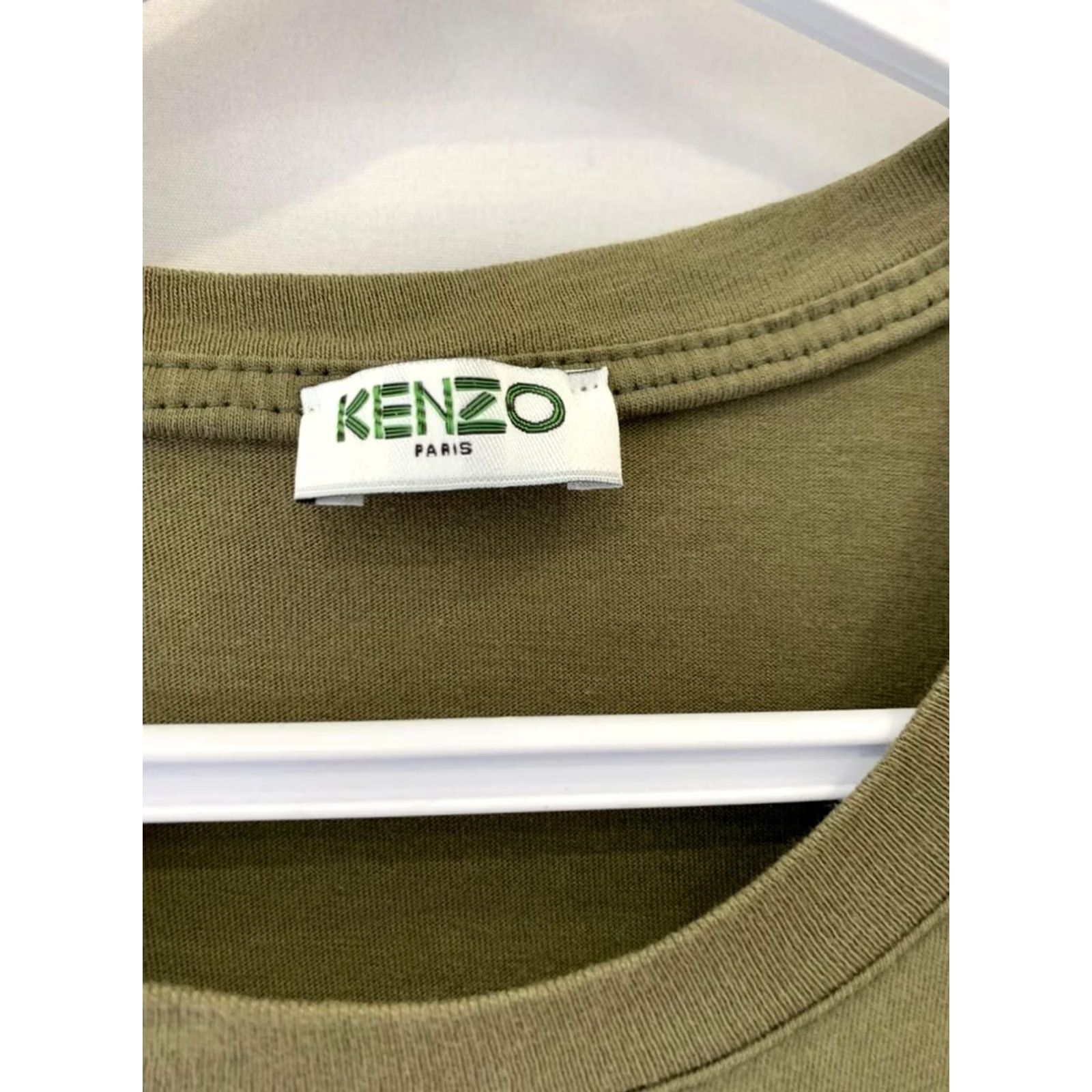 Kenzo KENZO Paris Tiger Head Embroidered T-Shirt Olive Green Men’s Large L Size US L / EU 52-54 / 3 - 3 Thumbnail