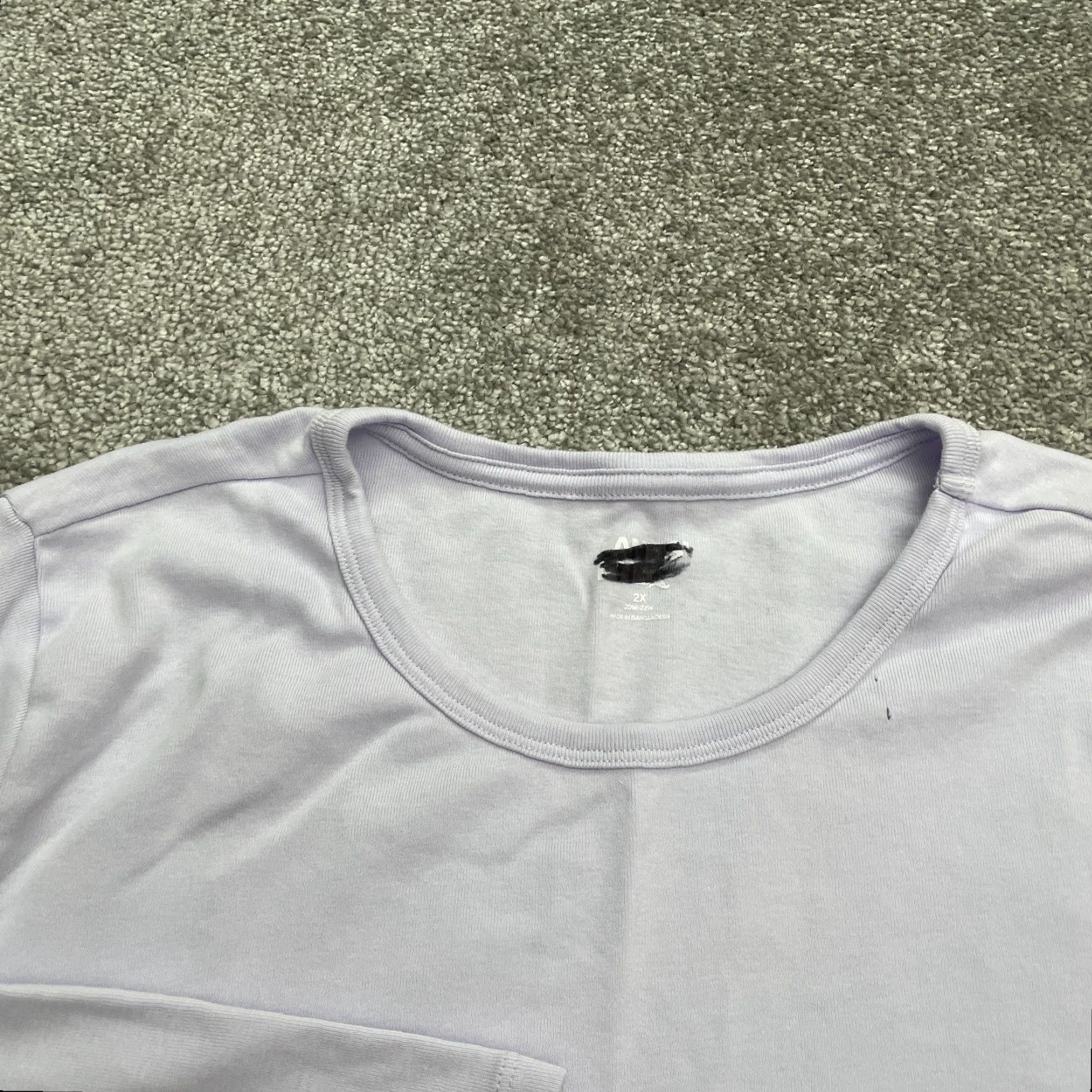 Lands' End Lands' End Basic T-Shirt Womens 2XL Purple Long Sleeve Cotton Crew Neck Casual Size XXL / US 16-18 / IT 52-54 - 3 Thumbnail