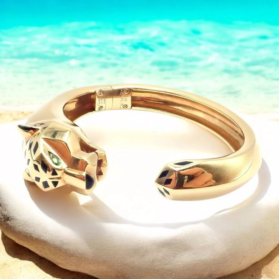 Cartier Cartier Panther Panthere 18k Yellow Gold Cuff Bracelet Size ONE SIZE - 2 Thumbnail