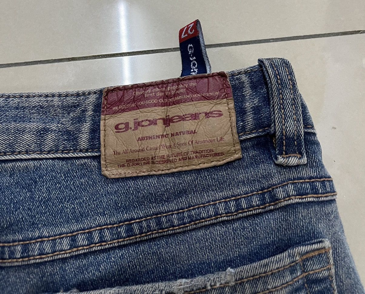 Tornado Mart Flare Jeans G.JON roses distressed low rise rusty denim Size US 29 - 16 Thumbnail