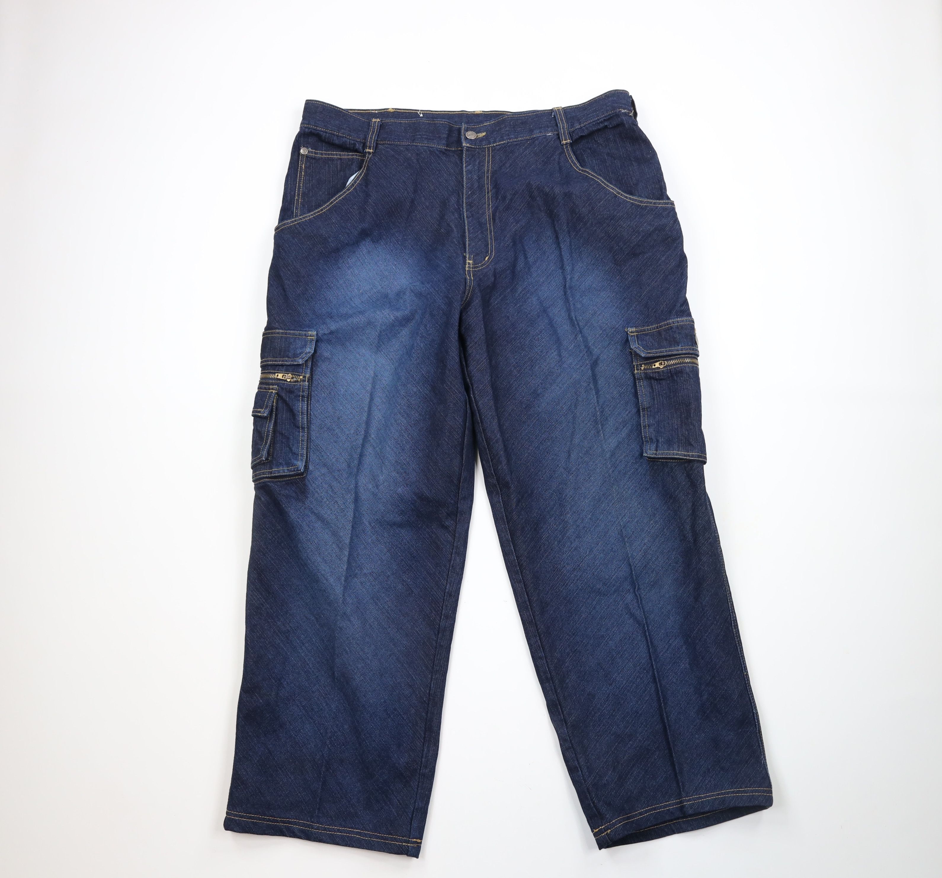 Vintage Vintage 90s Streetwear Baggy Fit Wide Leg Cargo Denim Jeans Size US 40 / EU 56 - 1 Thumbnail