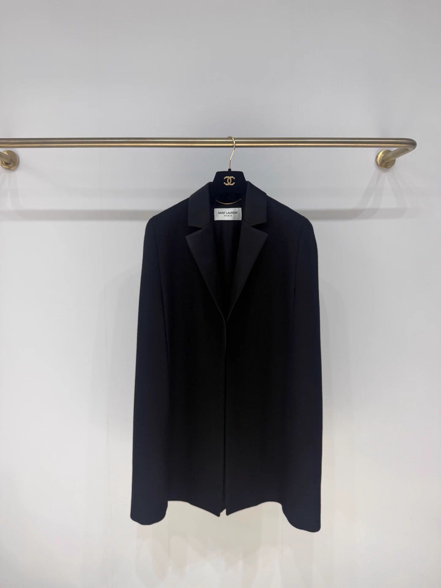 Saint Laurent Paris SLP Classic Tux Wool Felt Cloak FR34 Size XS / US 0-2 / IT 36-38 - 1 Thumbnail