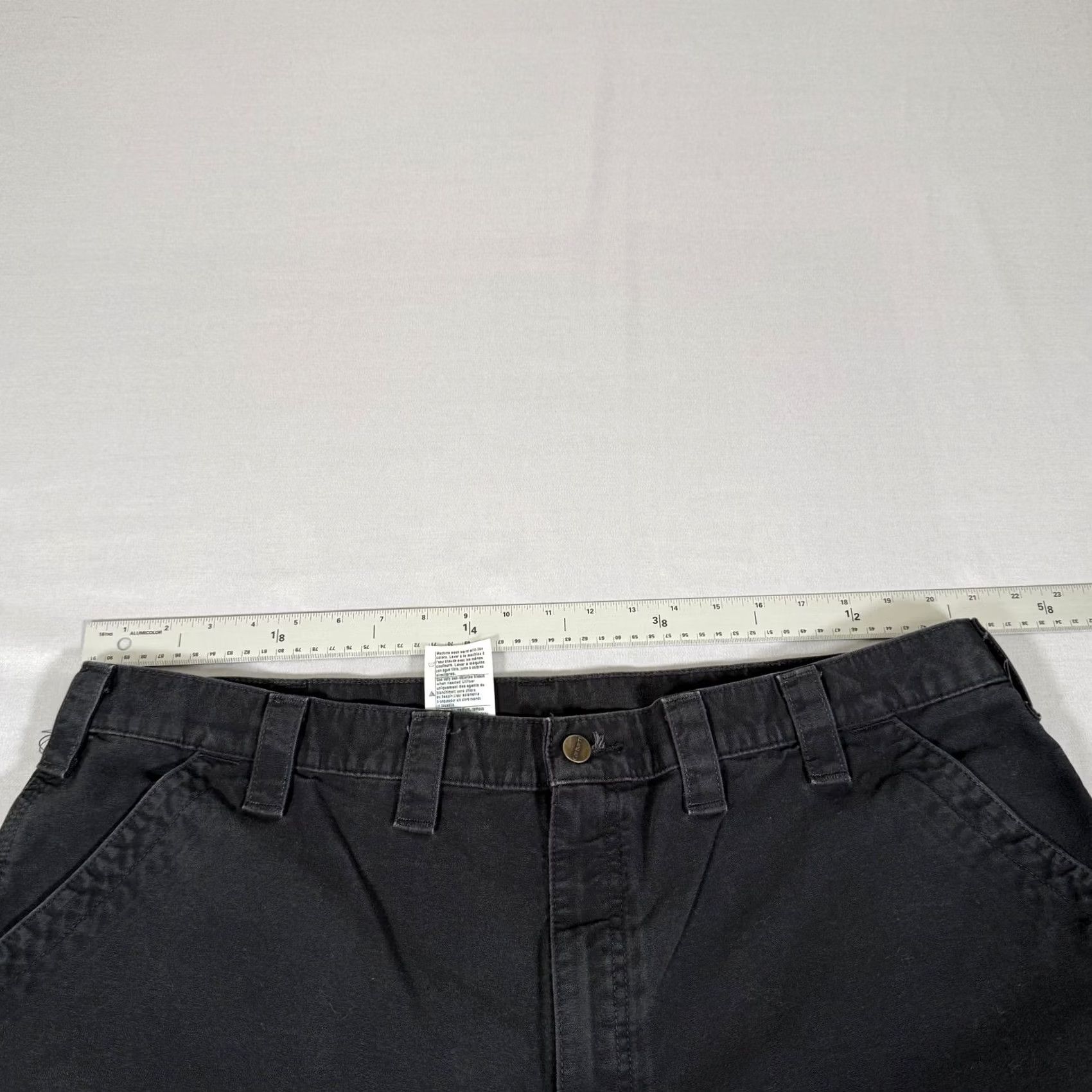 Carhartt Carhartt Pants Mens 44x32 Black Canvas Carpenter Relaxed Fit Workwear B151 BLK Size US 44 / EU 60 - 6 Thumbnail