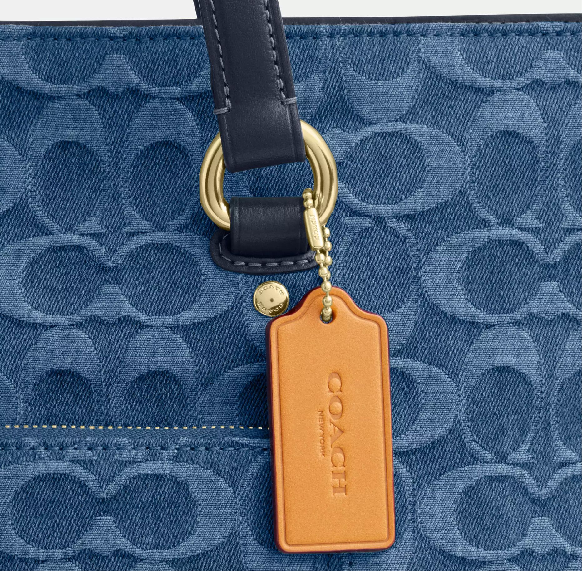 Coach Station Tote Bag In Signature Denim CDB88 Size ONE SIZE - 10 Thumbnail