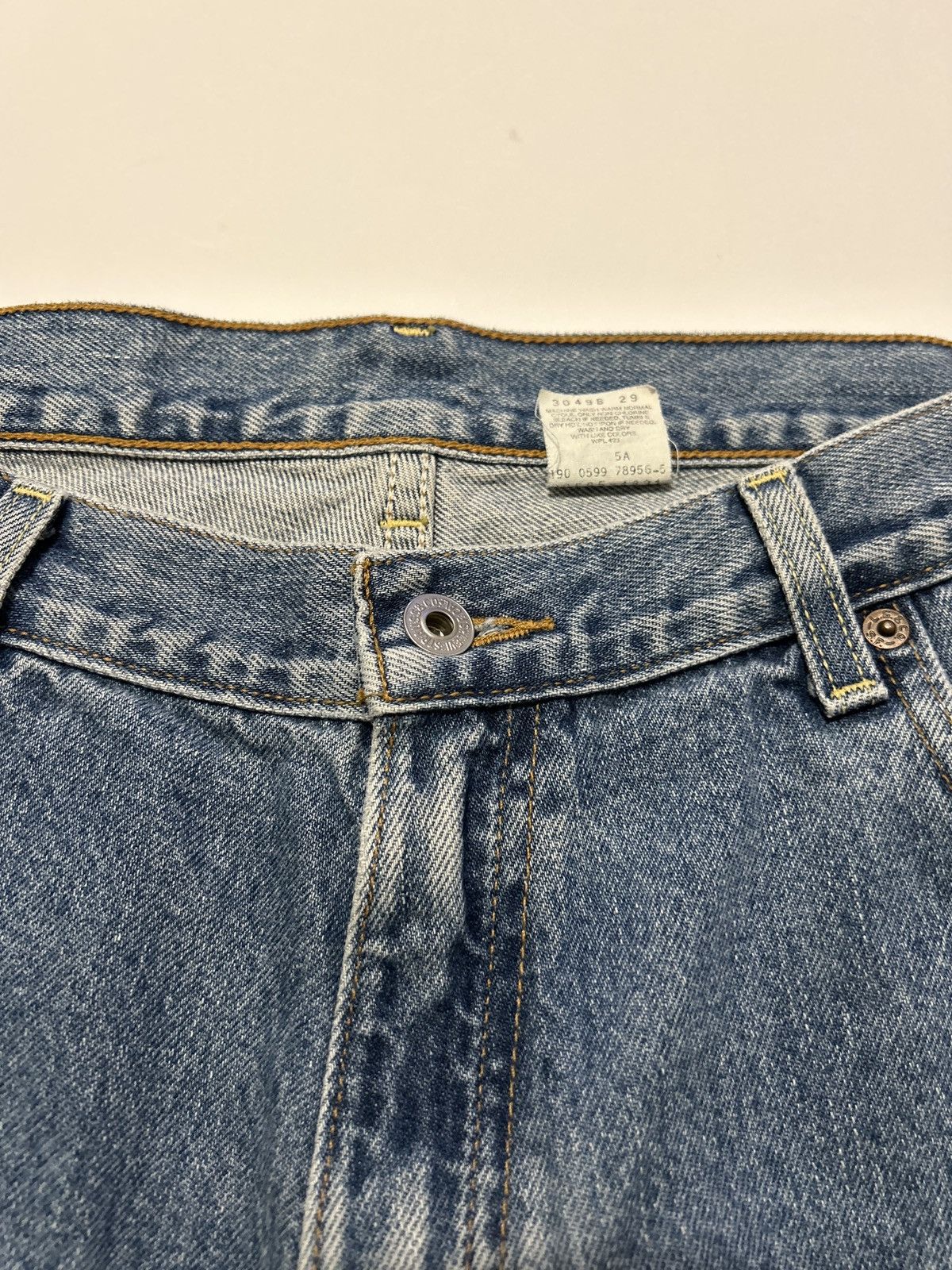 Levi's Vintage Levi’s Dry Goods 595 Light Wash Baggy Denim Jeans Size US 34 / EU 50 - 4 Thumbnail
