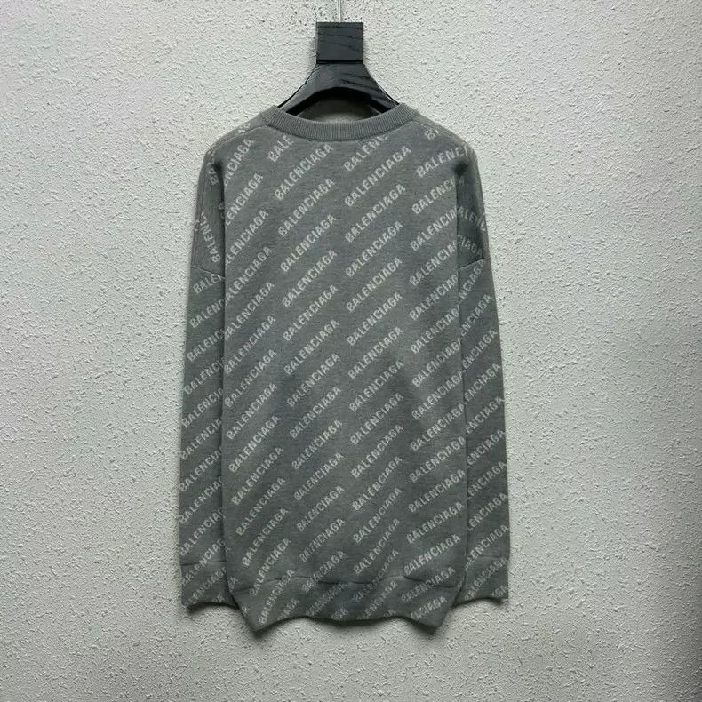 Balenciaga Balenciaga Bullet Train White Grey Full Print LOGO Wool Kn Size US S / EU 44-46 / 1 - 2 Thumbnail