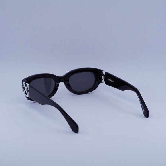 Off-White Off-White OERI14E PALMER 1007 Sunglasses Black Oval Frame Size ONE SIZE - 9 Thumbnail