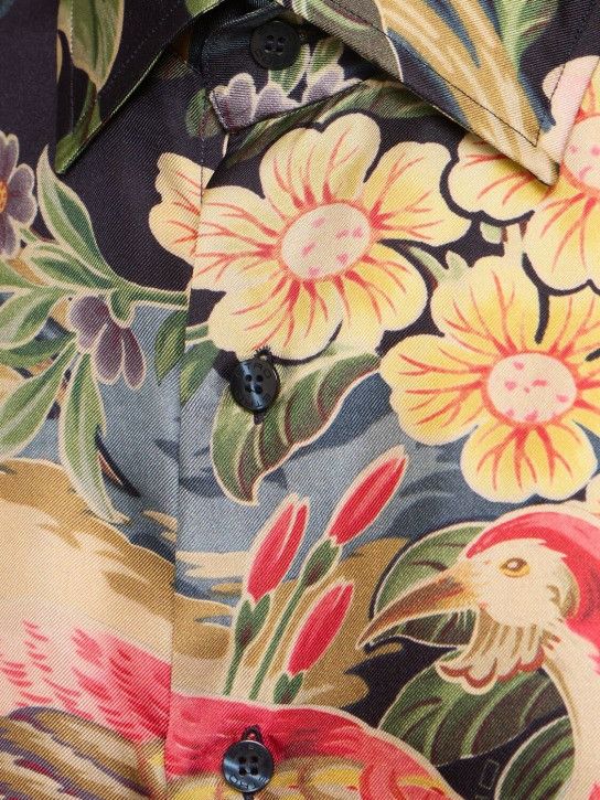 Etro o1lsvrm0425 Silk Short Sleeve Shirt in Multicolor Size US M / EU 48-50 / 2 - 4 Thumbnail
