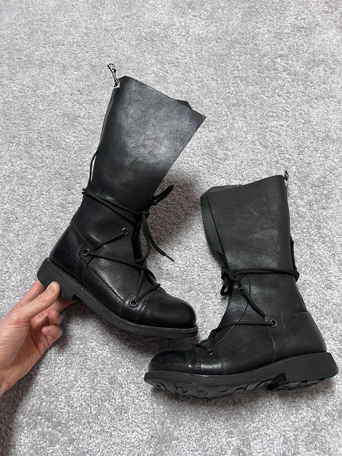Dirk Bikkembergs Dirk Bikkembergs Black Combat Square Lace High Boots Size 36 Size US 6 / IT 36 - 5 Thumbnail