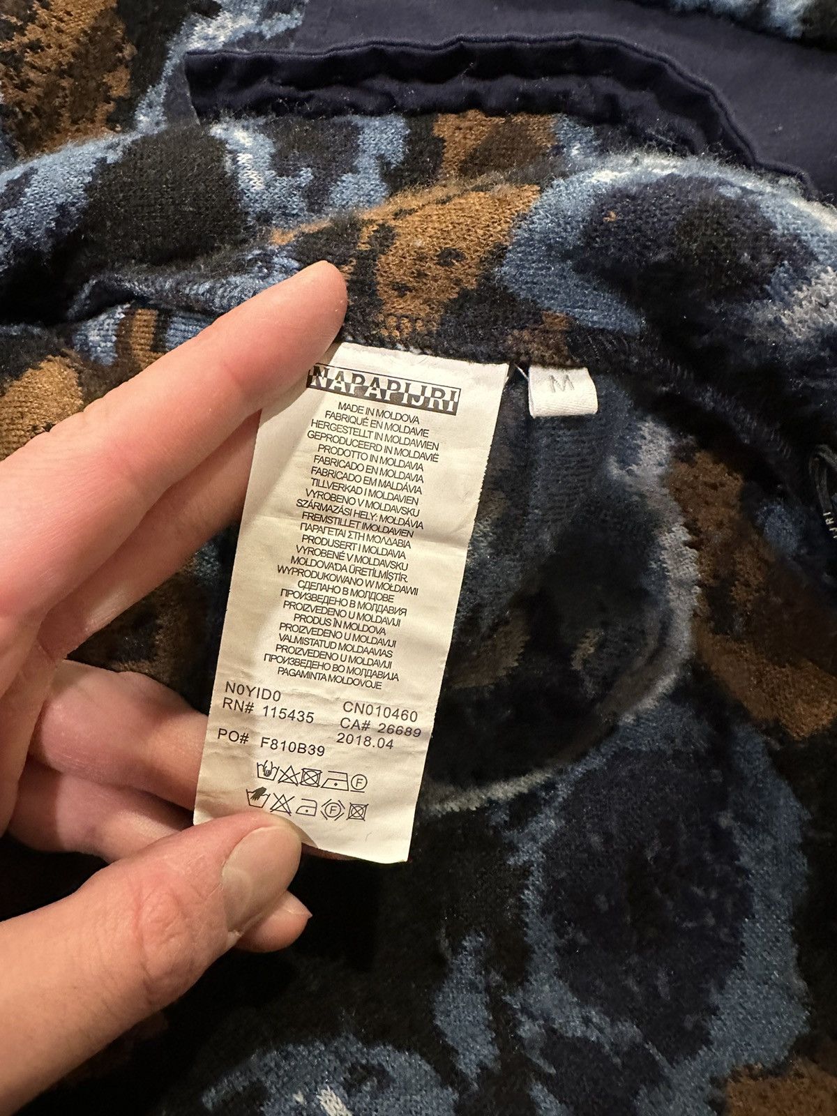 Martine Rose × Napapijri Martine Rose x Napapijri AW18 Blue Jacquard Floral Fleece Size US M / EU 48-50 / 2 - 14 Thumbnail