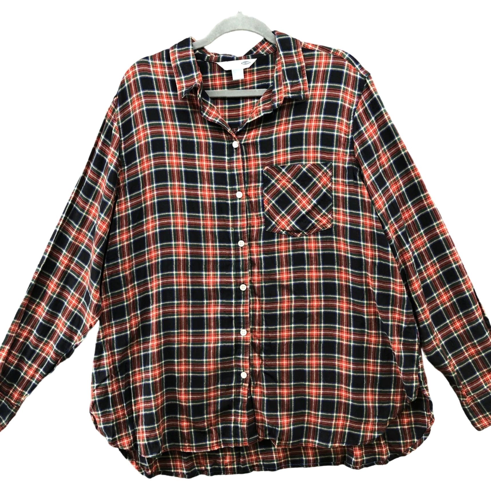 Old Navy Old Navy Flannel Shirt Womens XXL Relaxed Classic Scotch Plaid Red Shirt Size XXL / US 16-18 / IT 52-54 - 2 Thumbnail