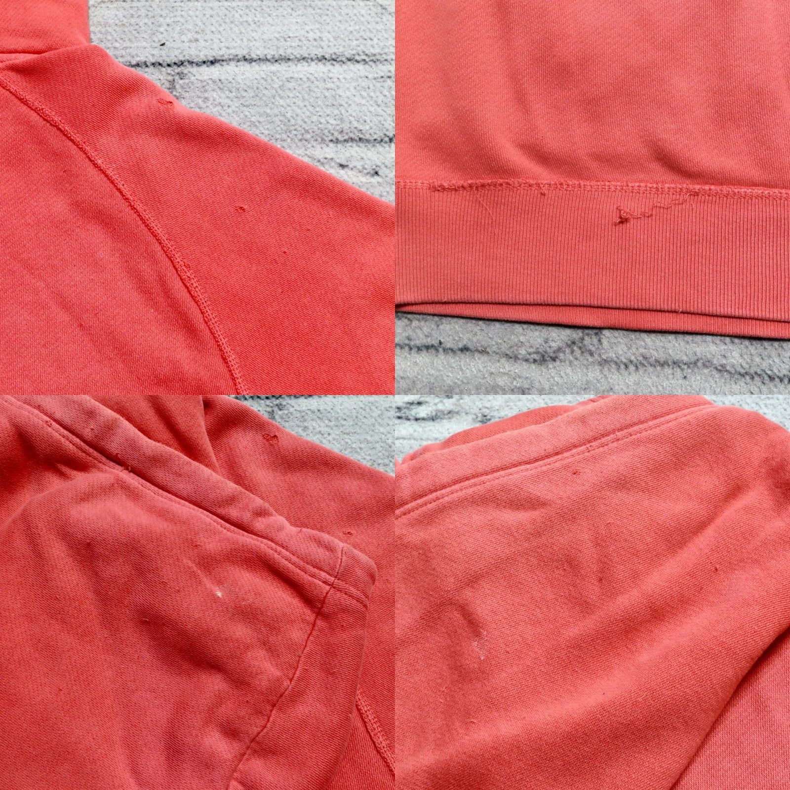 Polo Ralph Lauren VINTAGE Polo Ralph Lauren Hoodie Sweatshirt Distressed Size L Red Mens Size US L / EU 52-54 / 3 - 10 Thumbnail