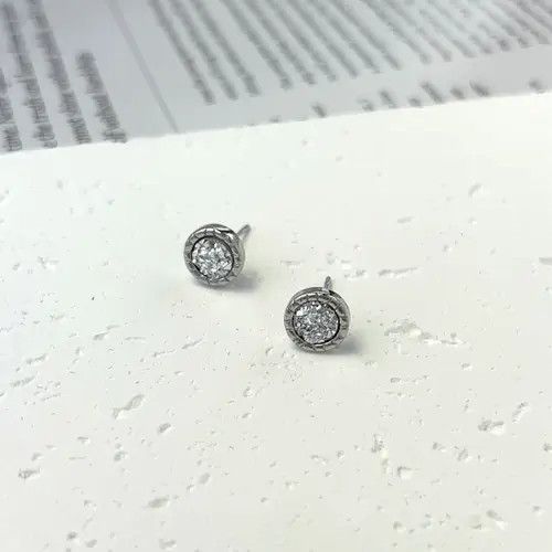 Other 925 Silver Plated CZ Cubic Zirconia Stud Earrings for Men Size ONE SIZE - 2 Thumbnail