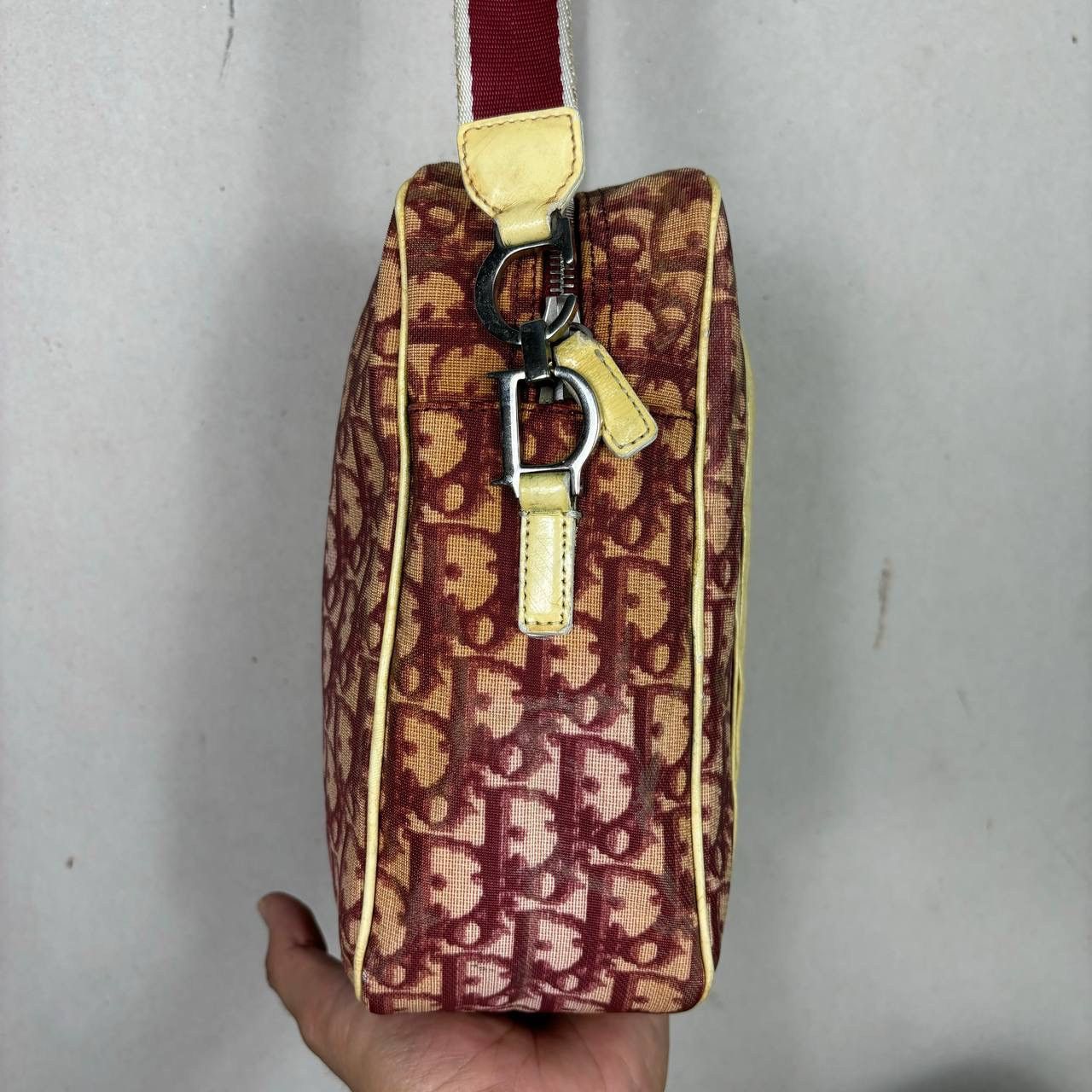 Dior Dior Vintage Trotter Messenger Bag No 2 Burgundy Galliano Size ONE SIZE - 7 Thumbnail