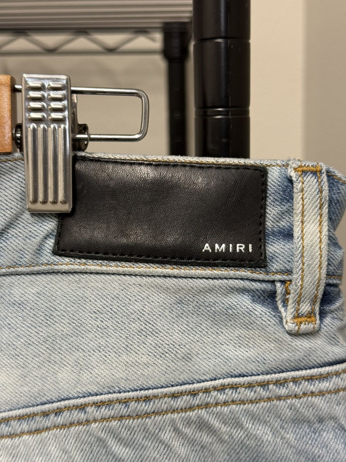 Amiri Amiri Logo light blue distressed Denim jeans Size US 32 / EU 48 - 6 Thumbnail