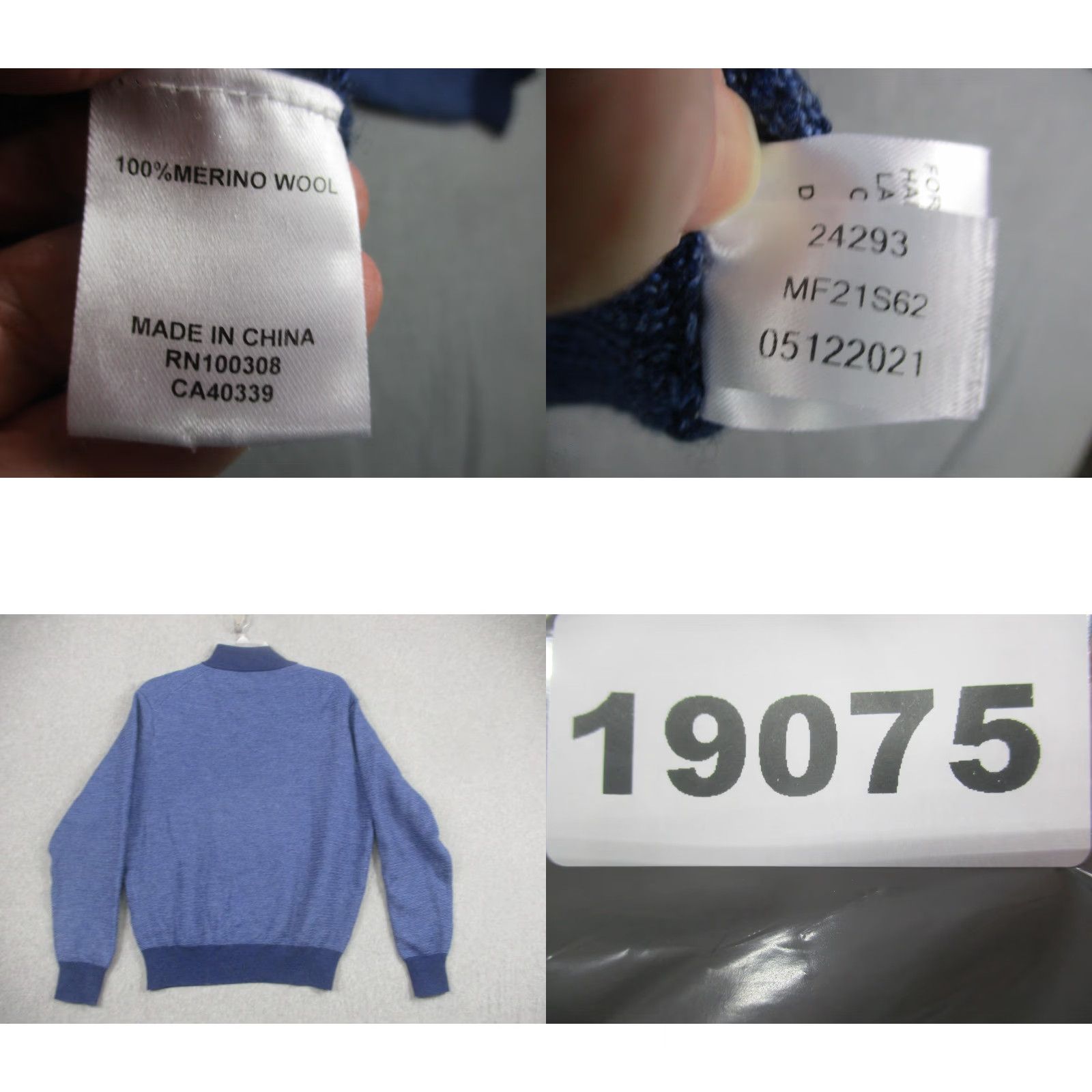 Peter Millar Peter Millar Sweater Mens L Blue 1/4 Zip Mock Neck Merino Wool Knit Pullover Size US L / EU 52-54 / 3 - 8 Thumbnail