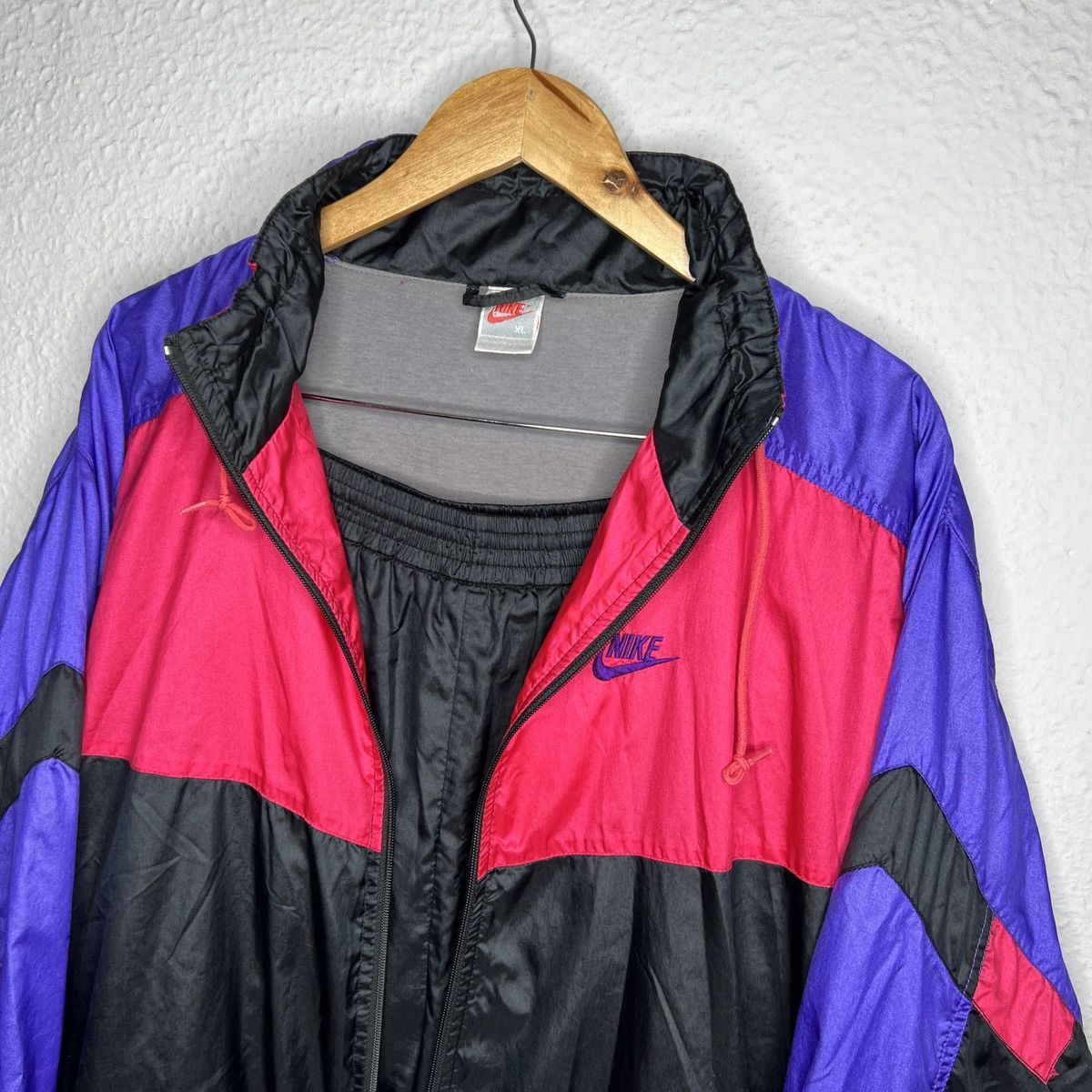 Nike Nike Tracksuit Set 80s 90s Black Multicolor Purple Red Rave Size US XL / EU 56 / 4 - 4 Thumbnail