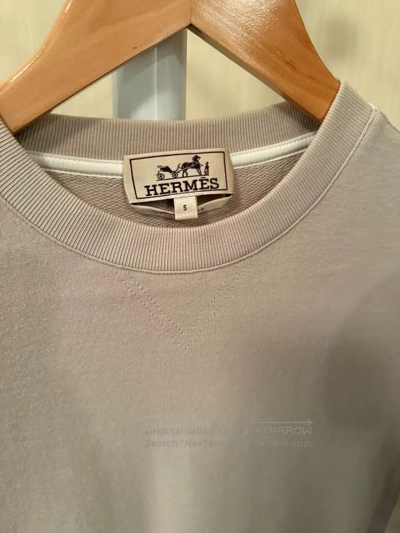 Hermes Hermes Short Sleeve T-Shirt + Light Khaki + 100% Cotton Fa Size S / US 4 / IT 40 - 2 Thumbnail