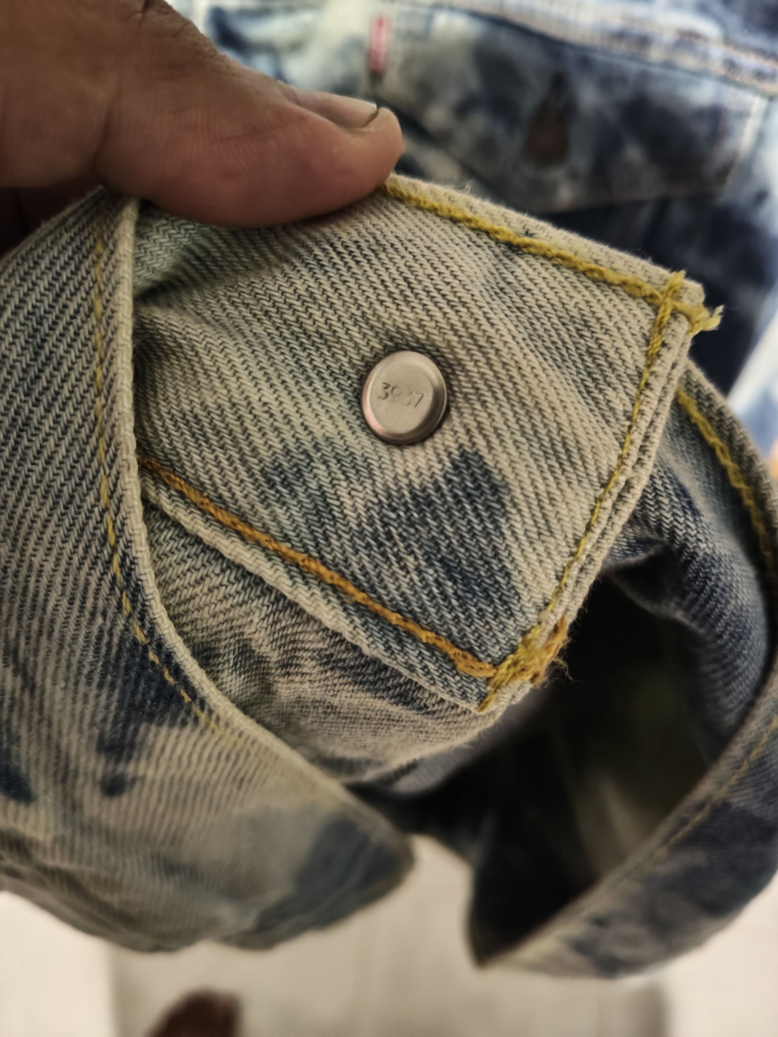 Levi's Levi's Bleach washed design Denim Jacket Size US M / EU 48-50 / 2 - 5 Thumbnail
