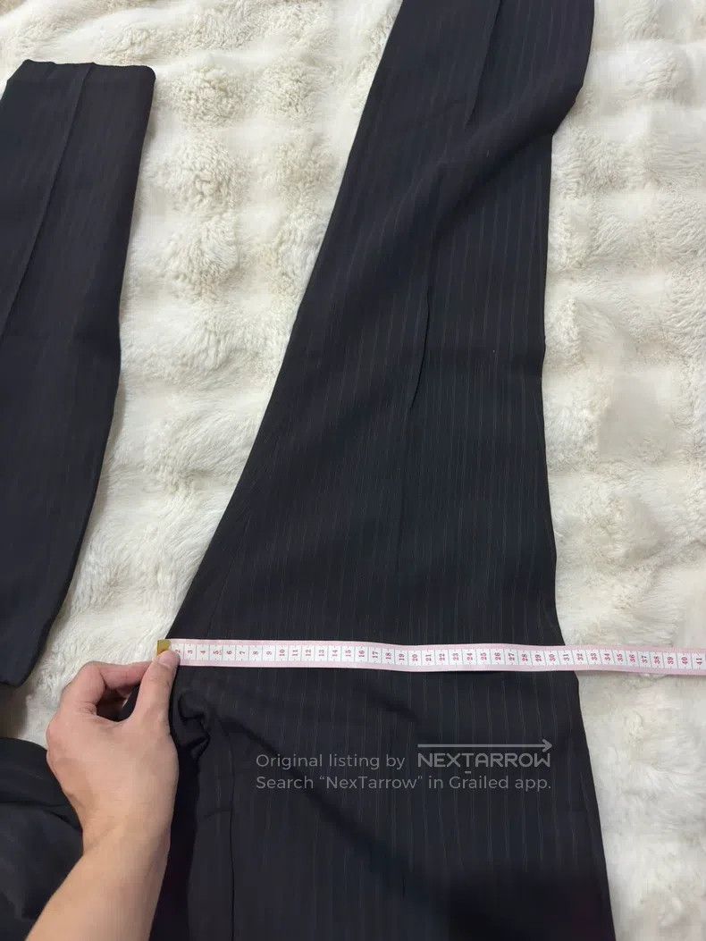 Other Saint Laurent Paris Men's Dark Stripe Trousers Size US 34 / EU 50 - 7 Thumbnail