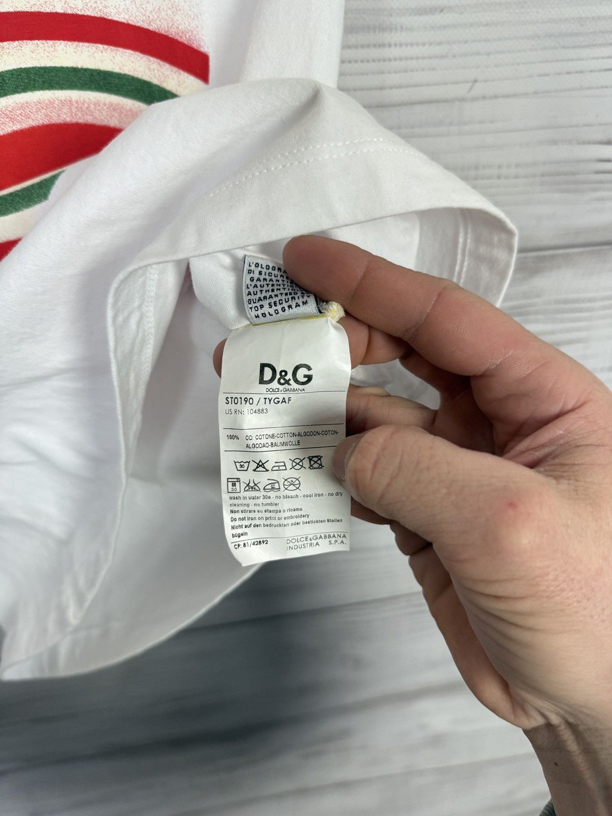 Dolce & Gabbana Y2K DOLCE GABANNA D&G LOGO TEE Size US XS / EU 42 / 0 - 11 Thumbnail