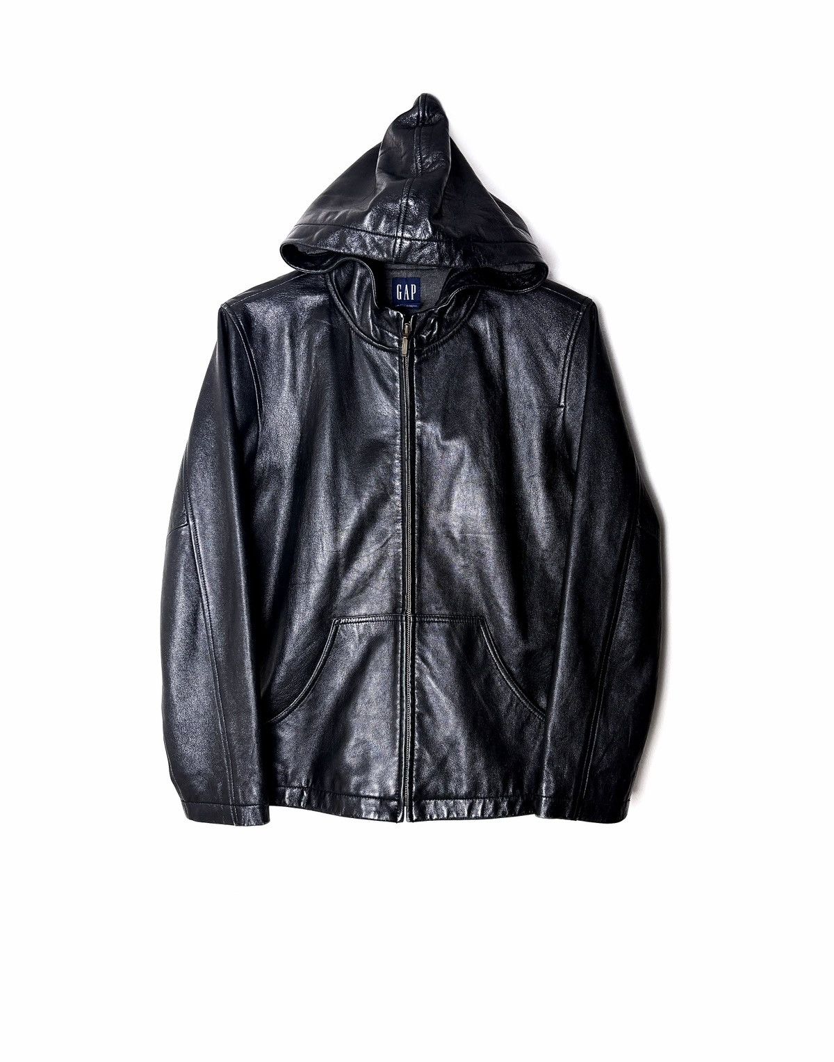 Gap GAP Lamb Leather Hooded Jacket Size US M / EU 48-50 / 2 - 1 Thumbnail