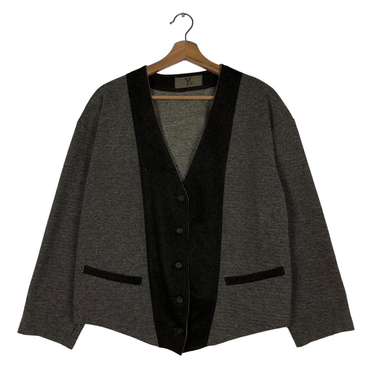 Yohji Yamamoto 🔥VINTAGE WOOL CROPPED BIKER JACKET Y’S YOHJI YAMAMOTO Size US M / EU 48-50 / 2 - 1 Thumbnail