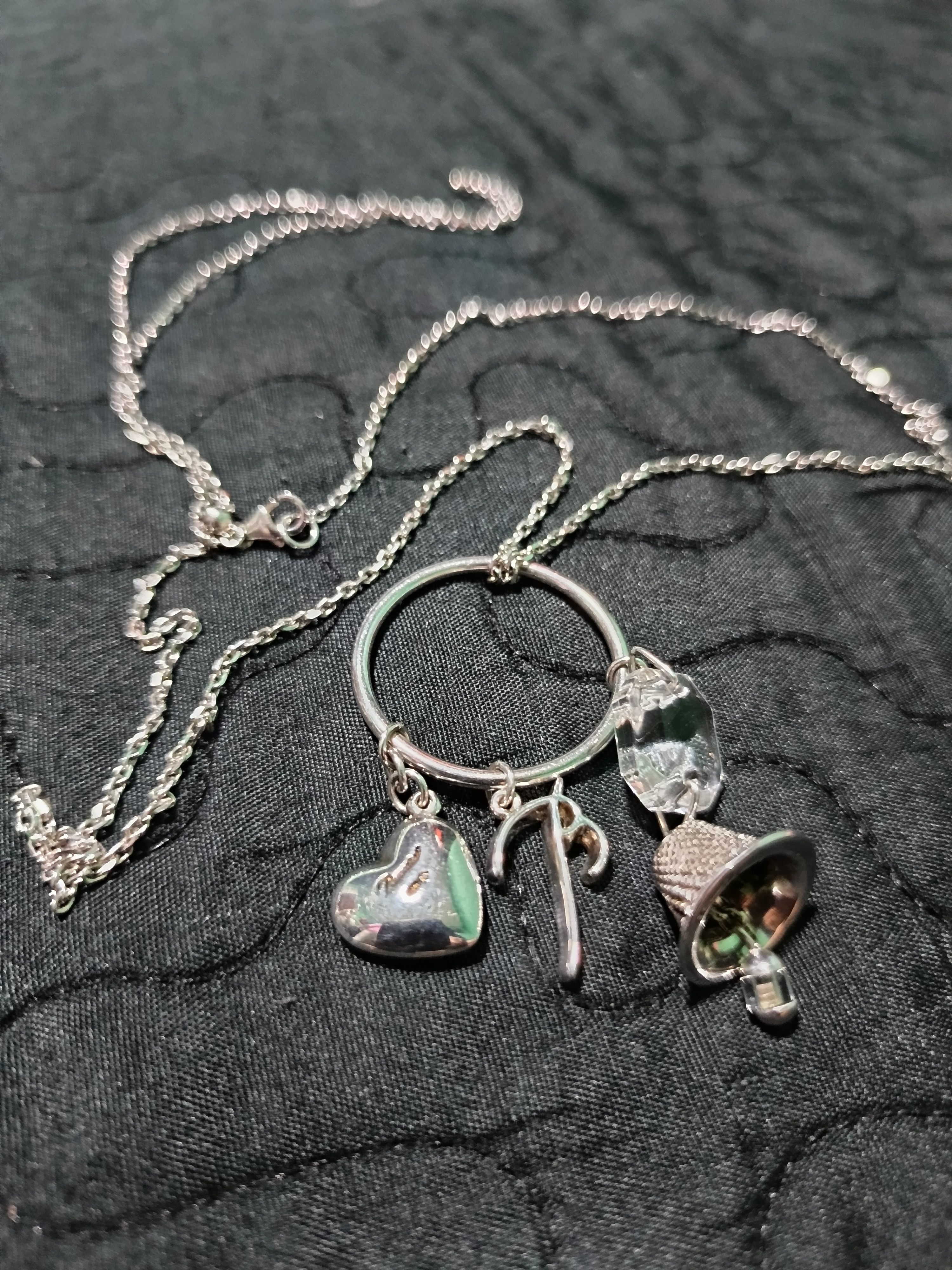 Other × Sterling Silver BACCARAT 925 SILVER CRYSTAL GLASS 3 CHARMS PENDANT Size ONE SIZE - 1 Thumbnail