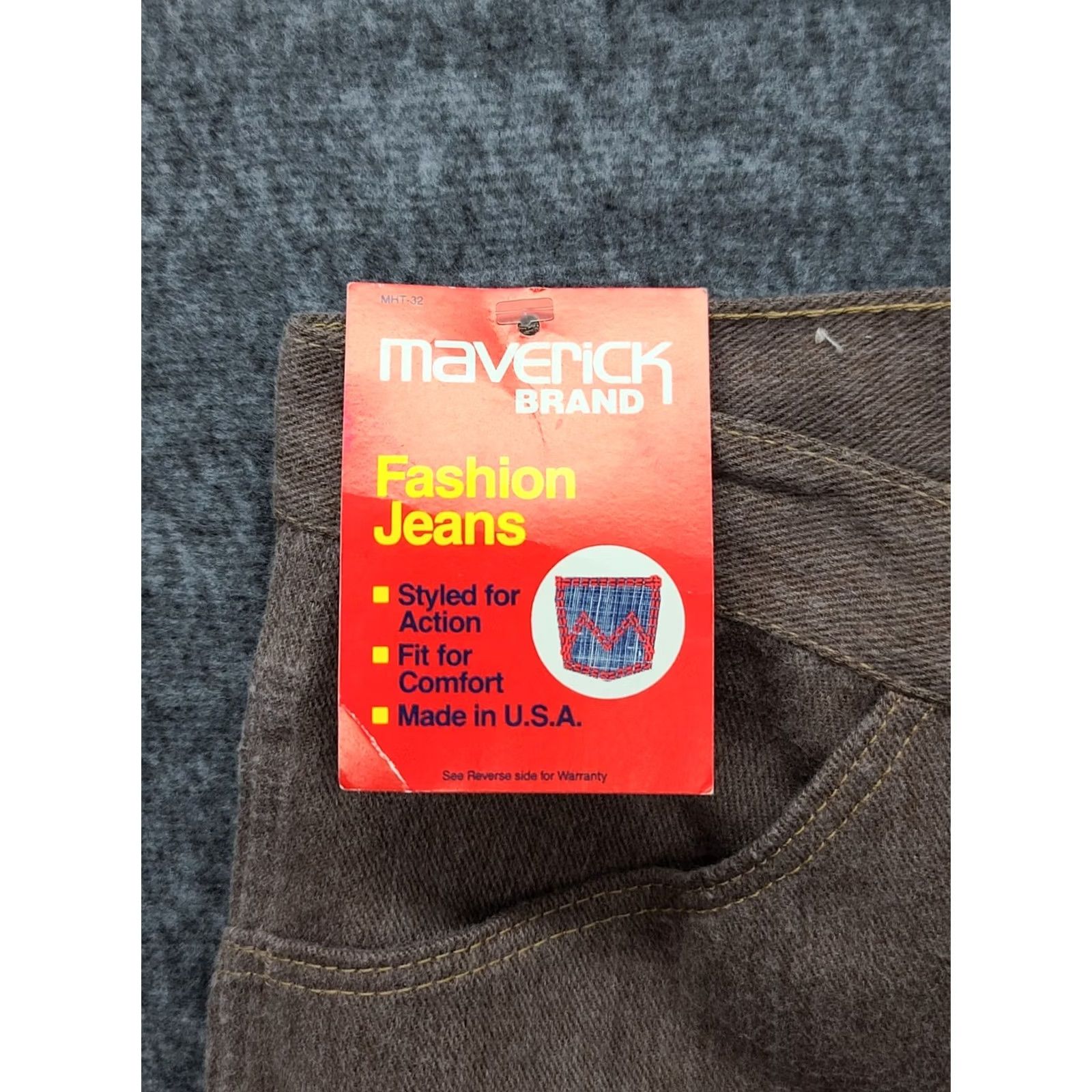 Vintage VINTAGE Maverick Jeans Mens 38 Straight Leg Pleated A1134BN Deadstock 70s USA Size US 38 / EU 54 - 2 Thumbnail
