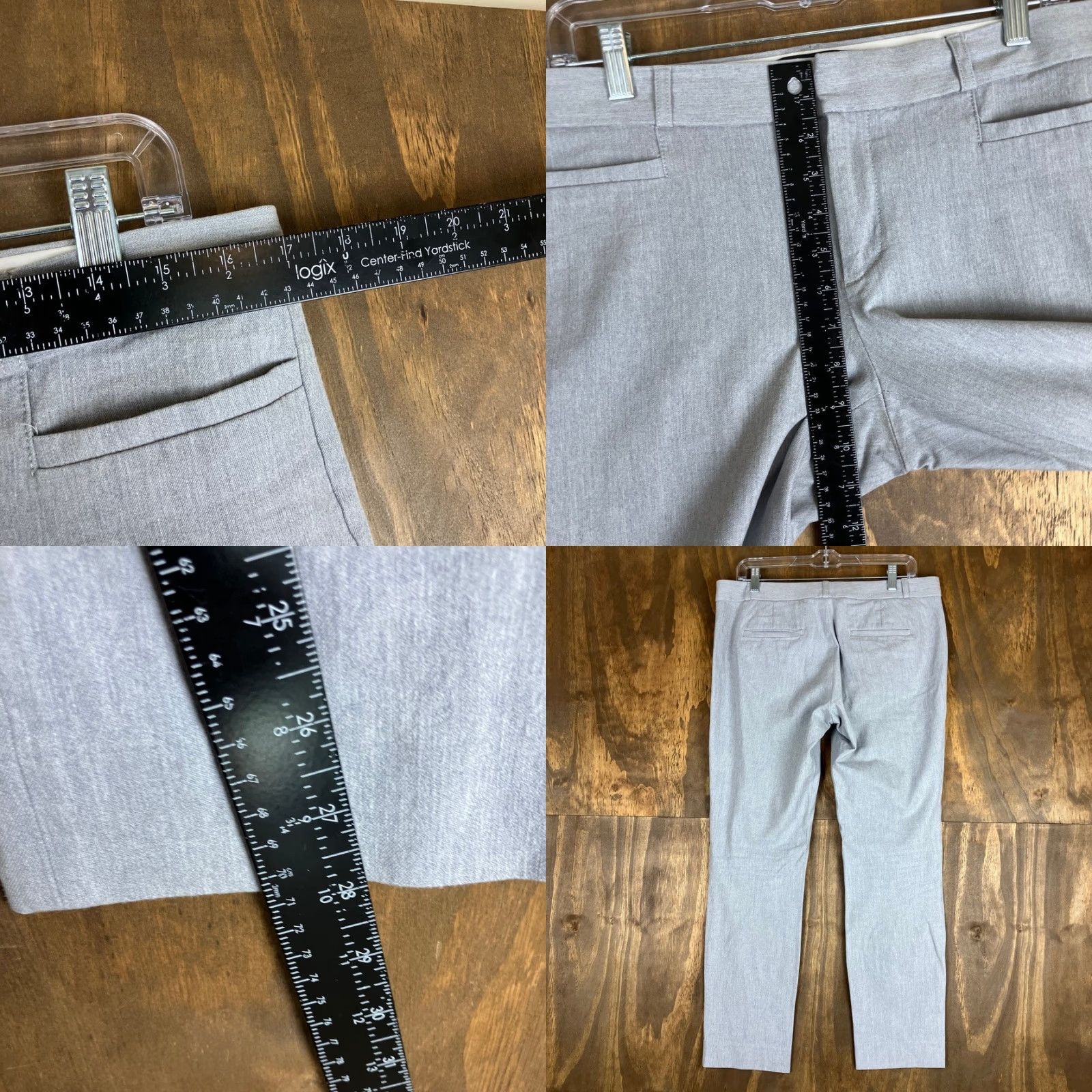 Banana Republic VINTAGE Banana Republic Pants Gray Light Mid Rise Sloan Stretch 8 Long Regular Women’s Pants? Size 24" / US 00 / IT 34 - 8 Thumbnail