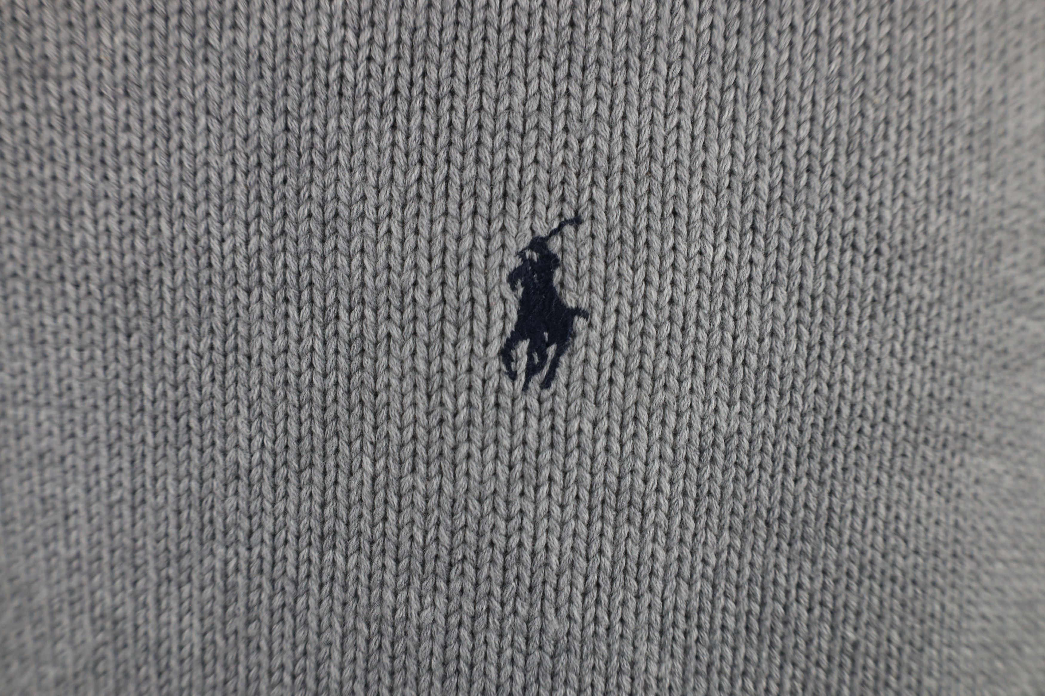 Ralph Lauren × Vintage Vintage 90s Ralph Lauren Cotton V-Neck Sweater Vest Gray Size US XXL / EU 58 / 5 - 4 Thumbnail