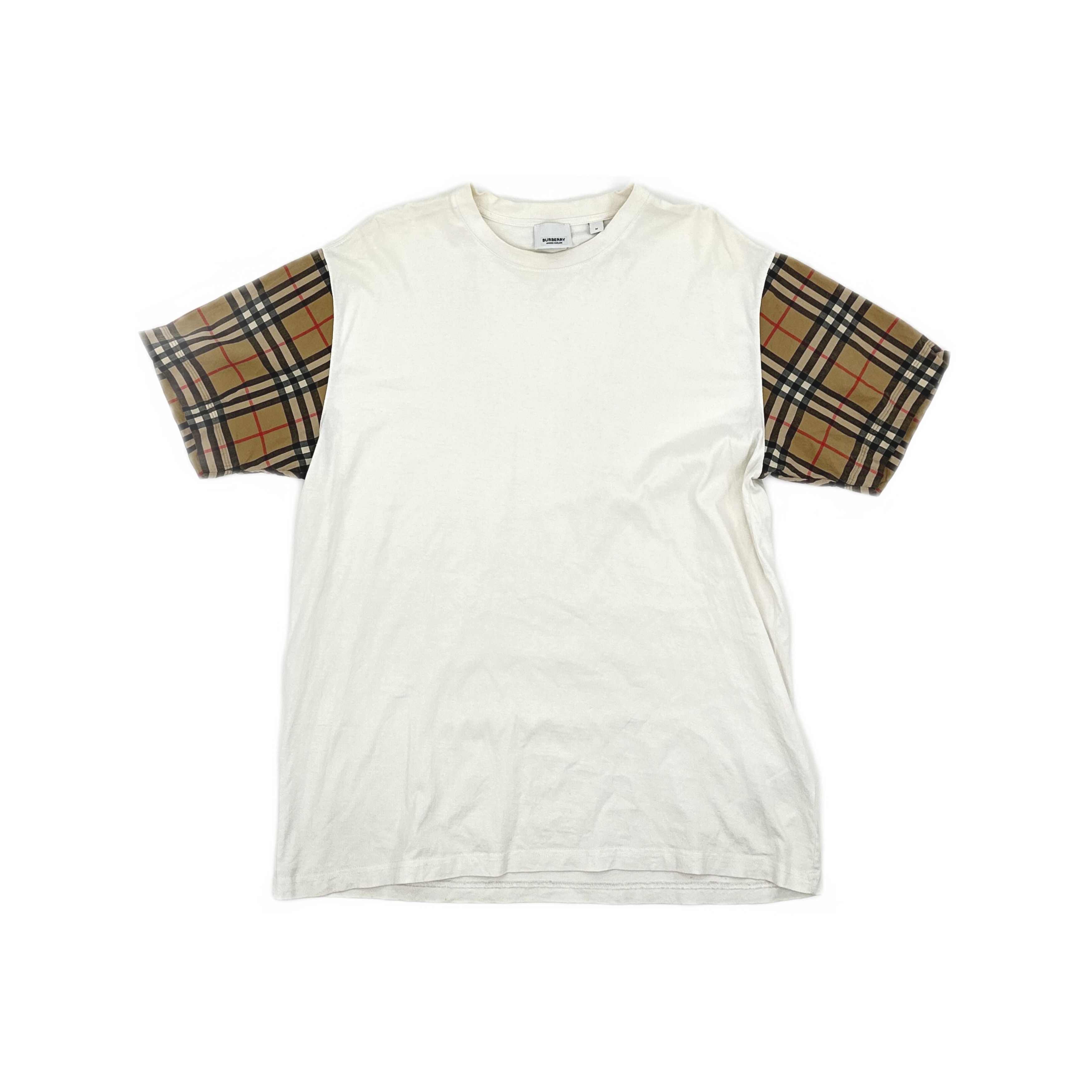 Burberry Burberry Check Sleeve T-Shirt Size M Size M / US 6-8 / IT 42-44 - 1 Thumbnail