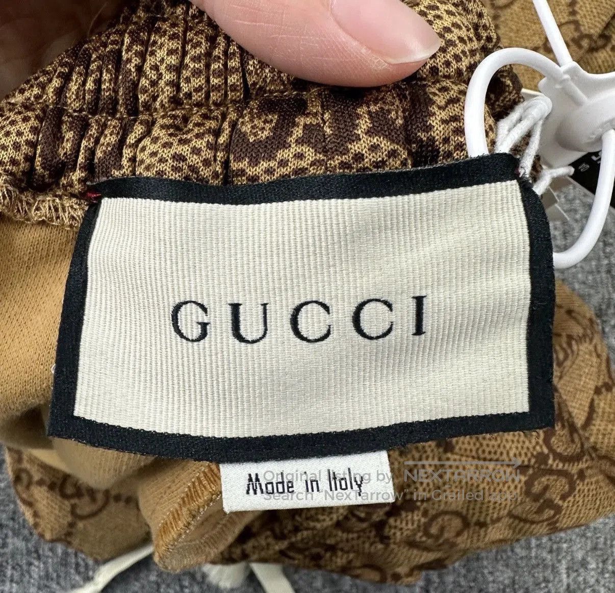 Gucci Beige Patterned Sweatpants Size 34. Size US 34 / EU 50 - 4 Thumbnail