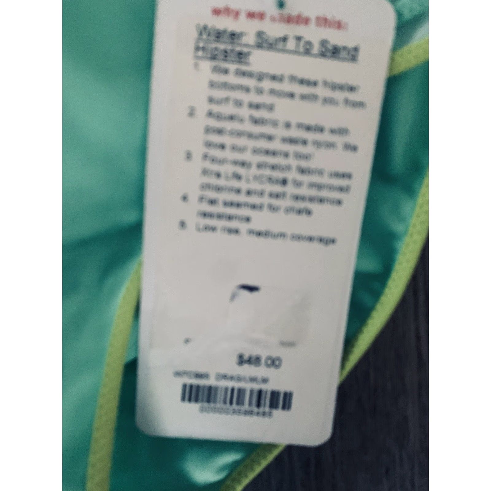 Lululemon Lululemon Women's 8 Dragon Lemon Lime Surf to Sand Hipster Bikini Bottoms Multicolor Hipster Swim Bottom" Size 30" / US 8 / IT 44 - 2 Thumbnail