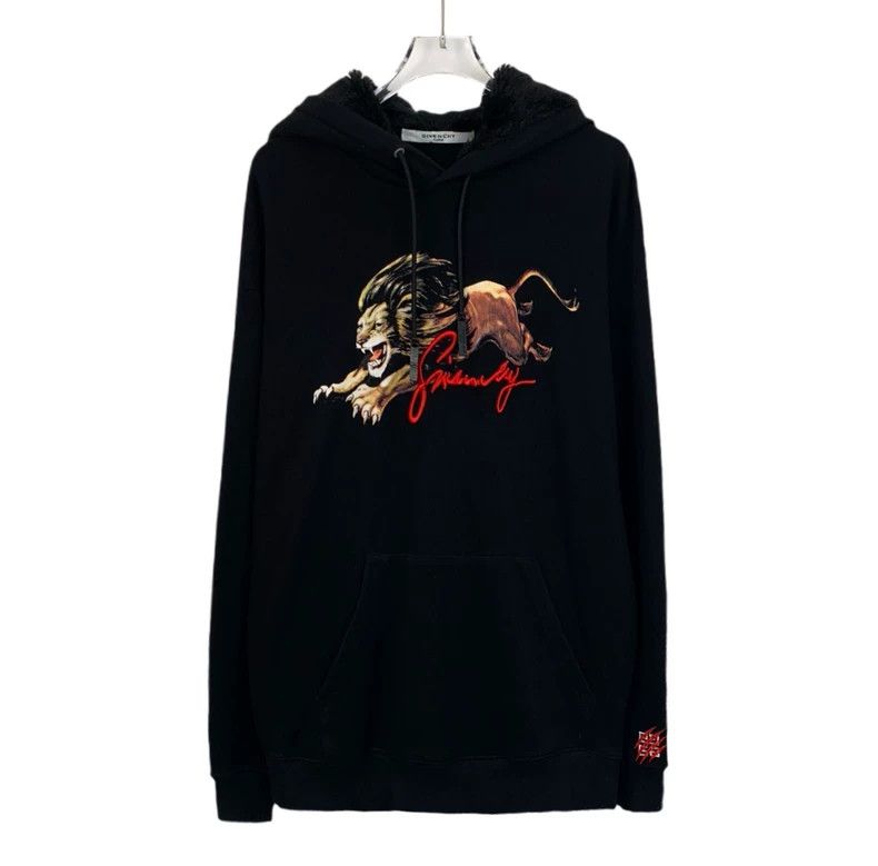 Givenchy Givenchy Black Tiger Pattern Printed Hoodie Size US M / EU 48-50 / 2 - 1 Thumbnail
