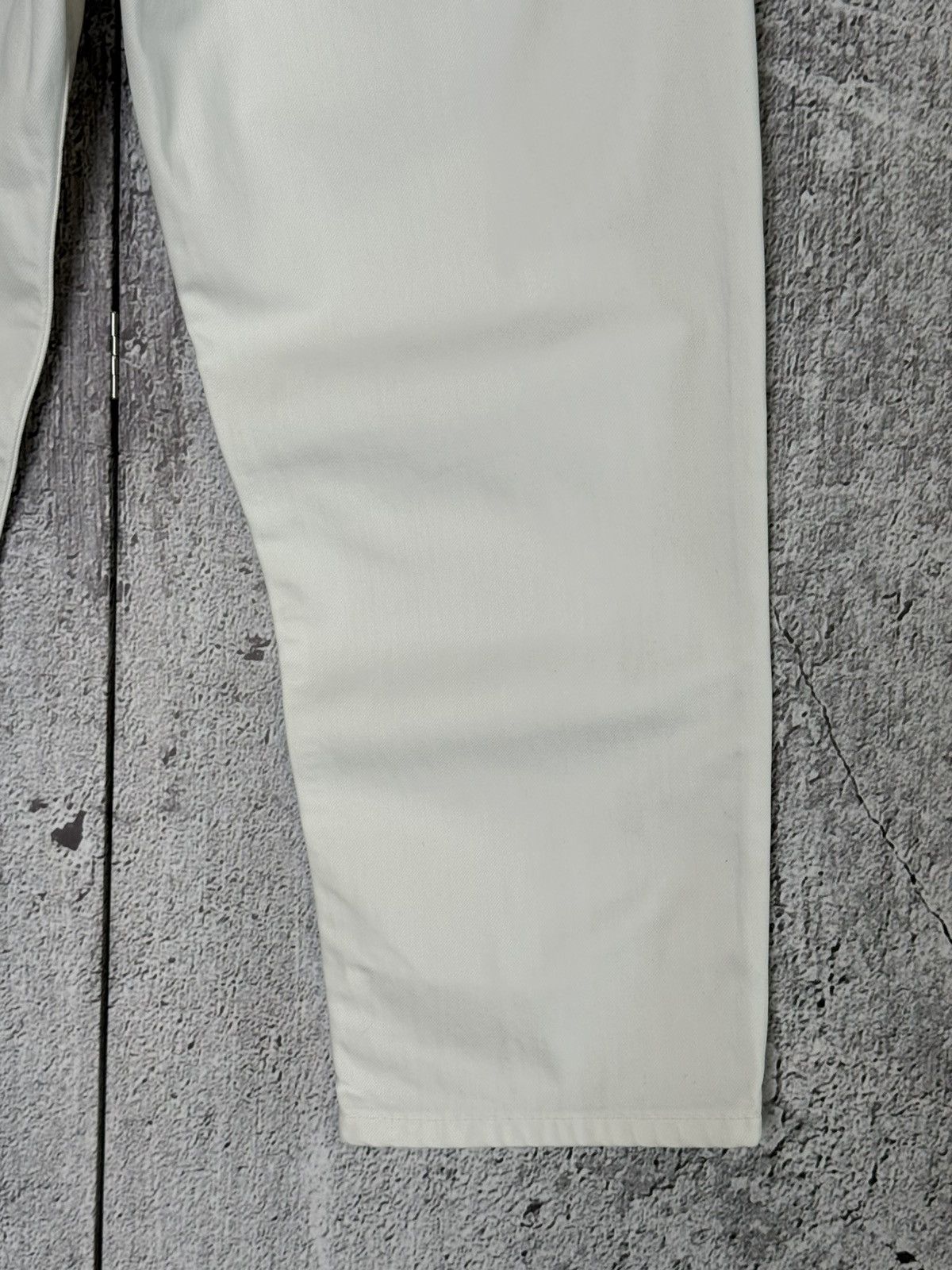 Prada Prada White Cropped Denim Pants Capri Trousers Logo Detail Size 31" - 8 Thumbnail